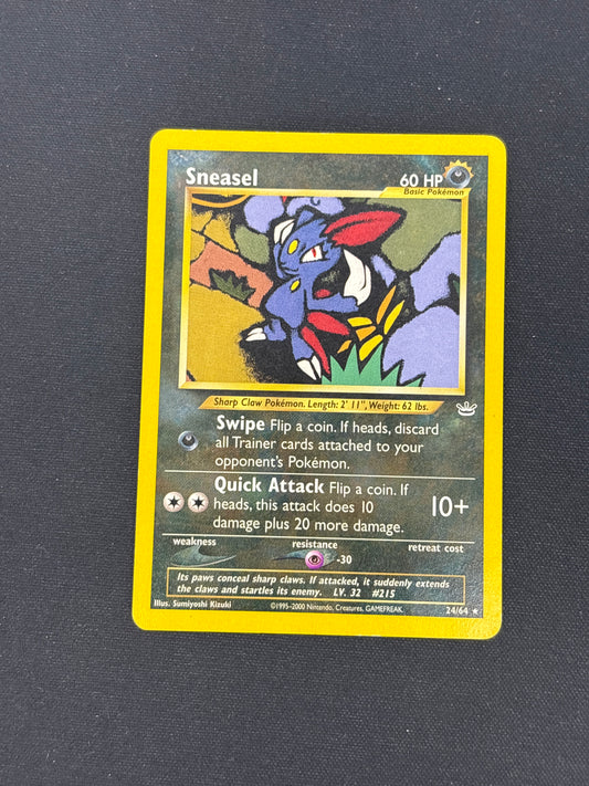 Auction Lot 37: Sneasel Pokemon Neo Revelation Card Conditions Vary