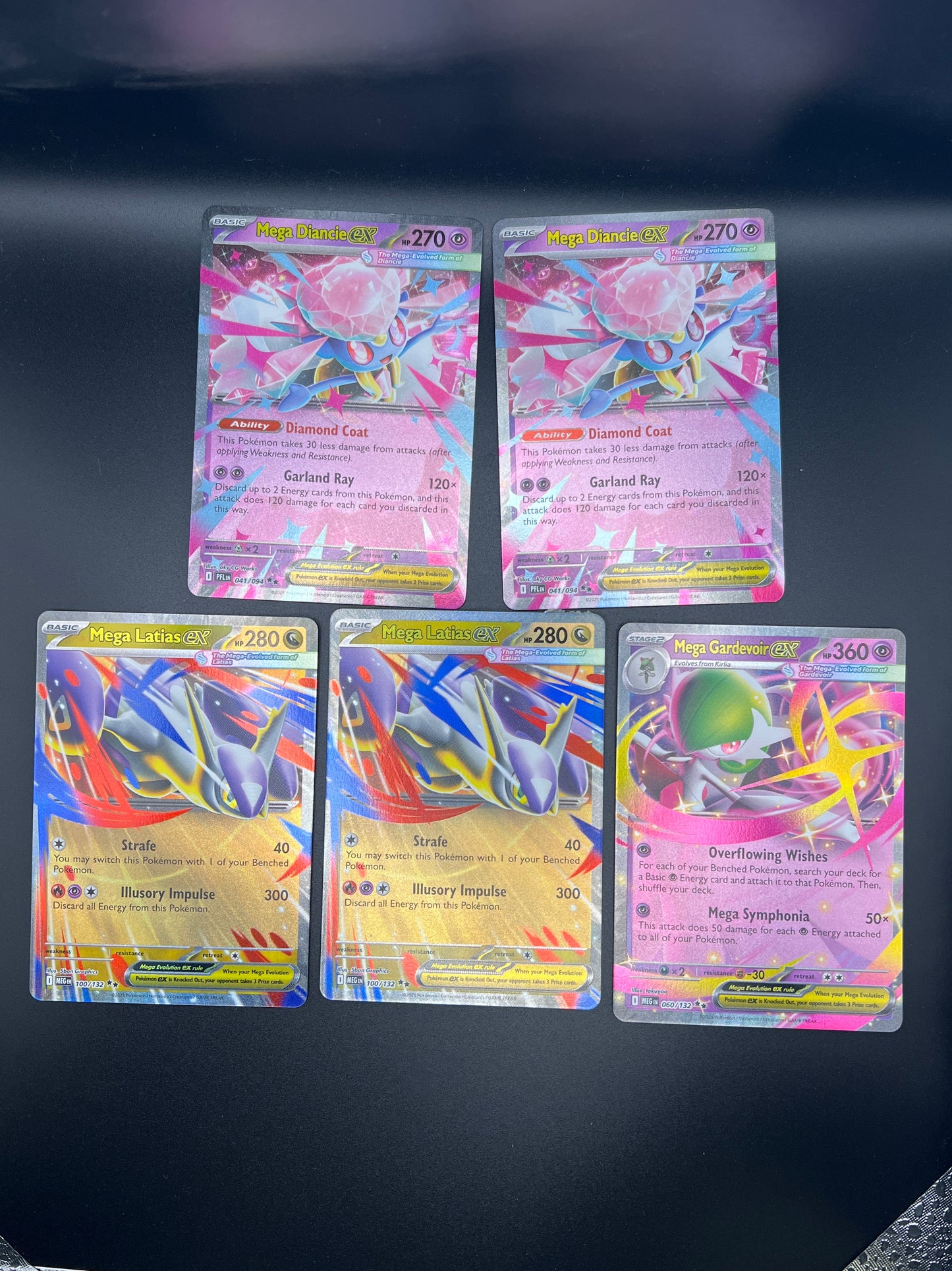 Auction Lot 398: Pokemon Cards Assorted Lot of 5 Mega EX's Conditions Vary