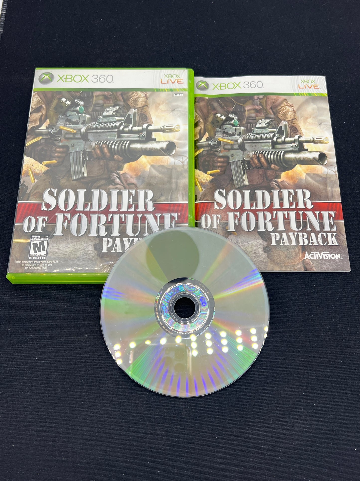 Auction Lot 31: XBox360 Video Game Soldier of Fortune Payback CIB