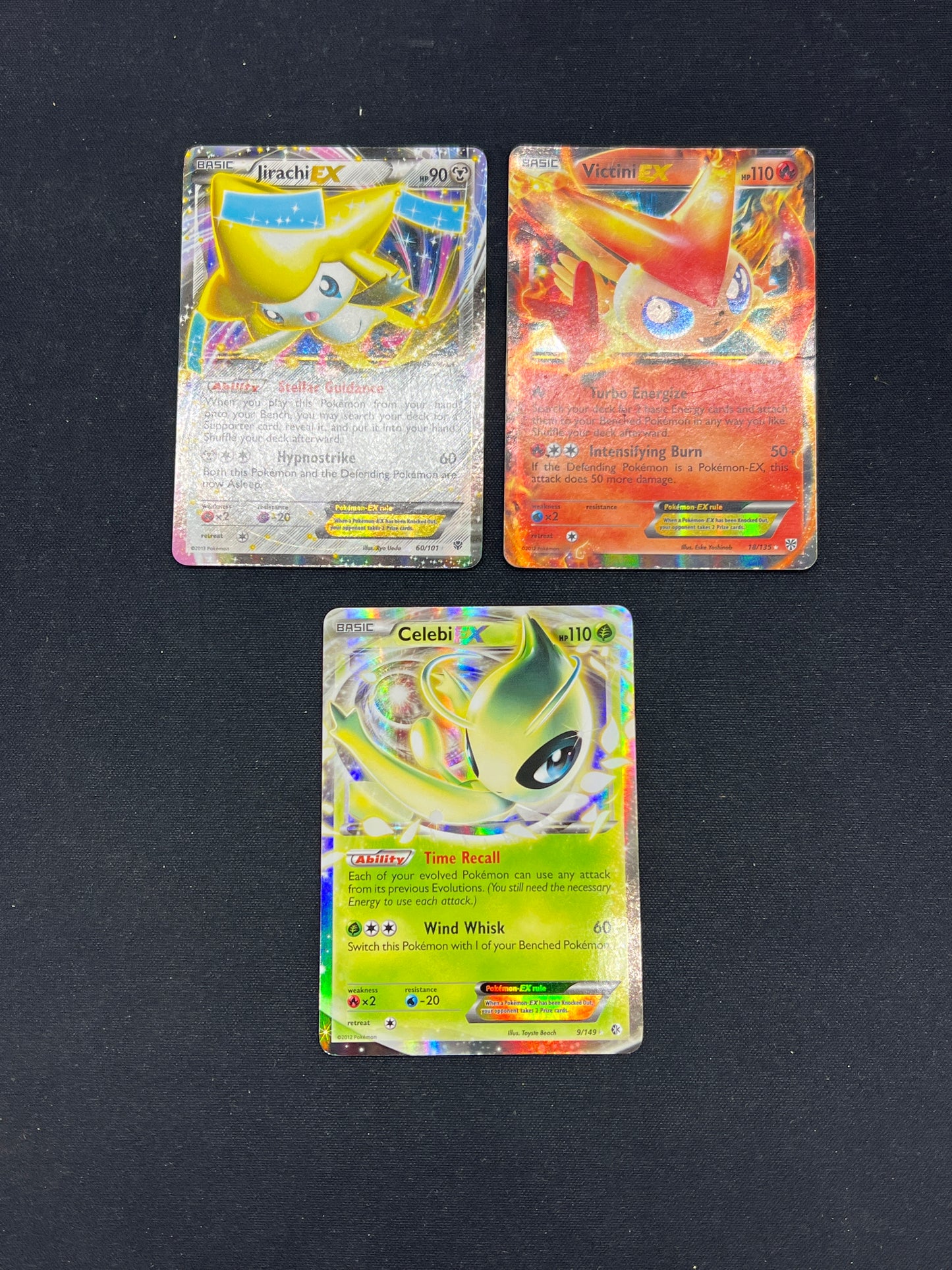 Auction Lot 27: Pokemon Cards Assorted Mythical EX BW Era Conditions Vary