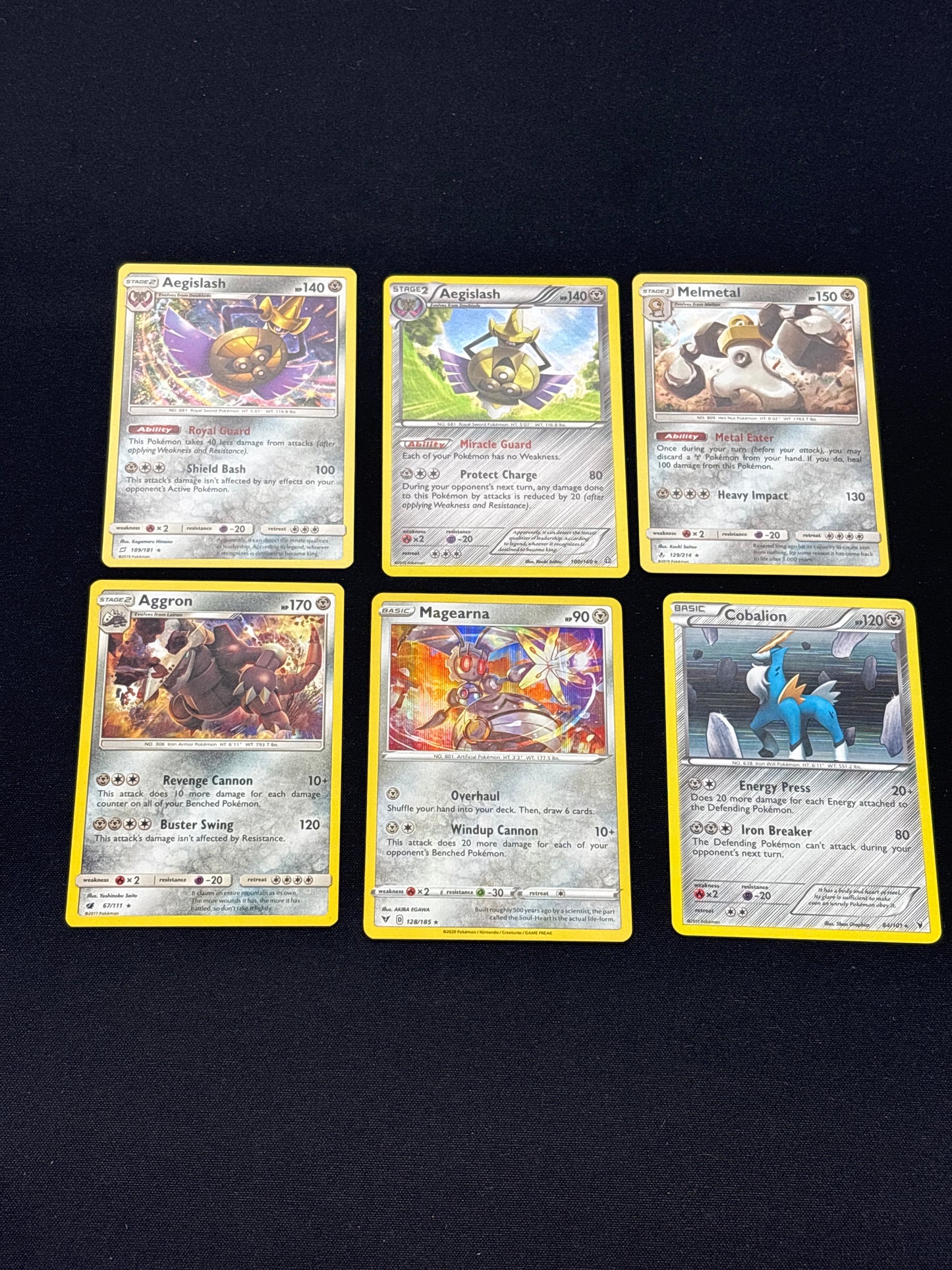 Auction Lot 268: Pokémon Cards Lot of 6 Assorted Steel Type Holo Conditions Vary