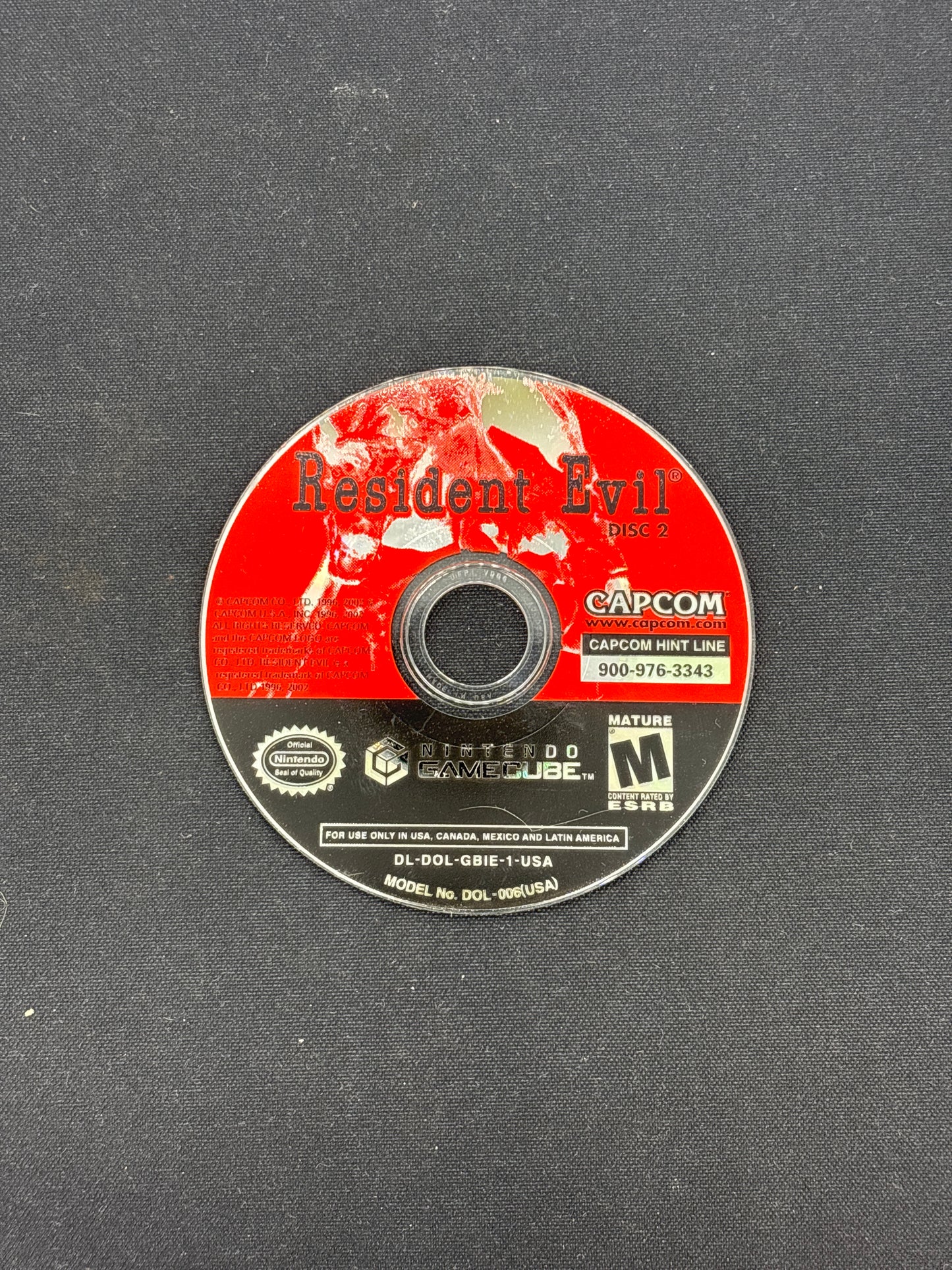 Auction Lot 8: Nintendo GameCube Video Game Resident Evil Disc Only