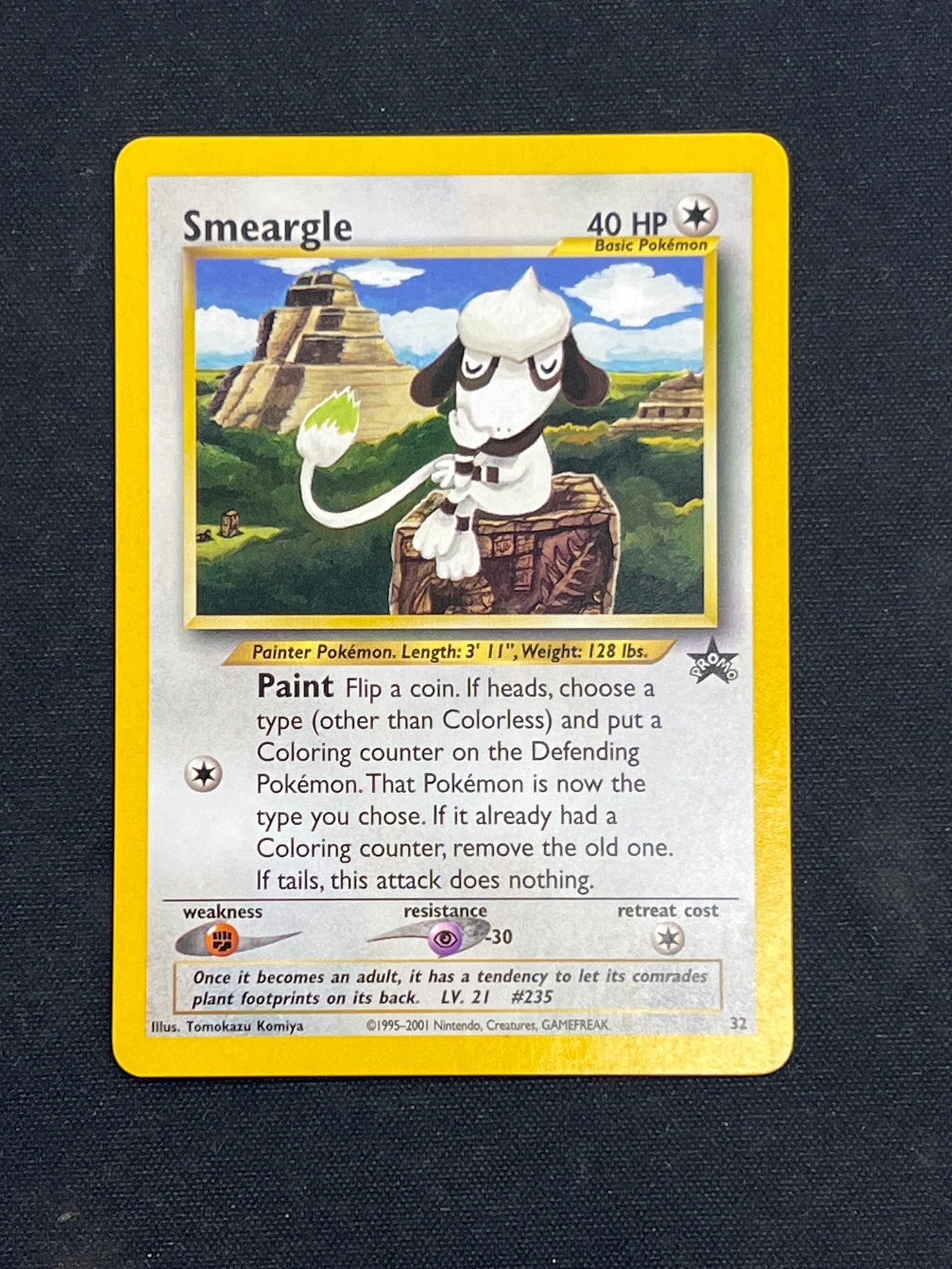Auction Lot 376: Pokemon Cards Smeargle WOTC Promo Condition Vary