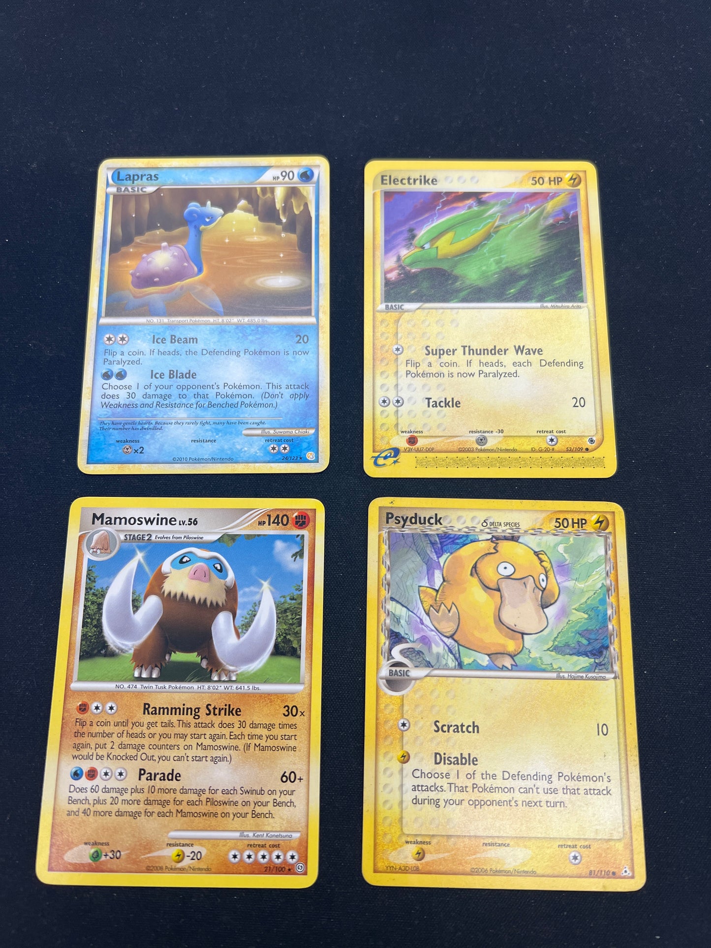 Auction Lot 234: Pokemon Cards Lot of 4 Assorted Mid Era Commons Uncommons Conditions Vary