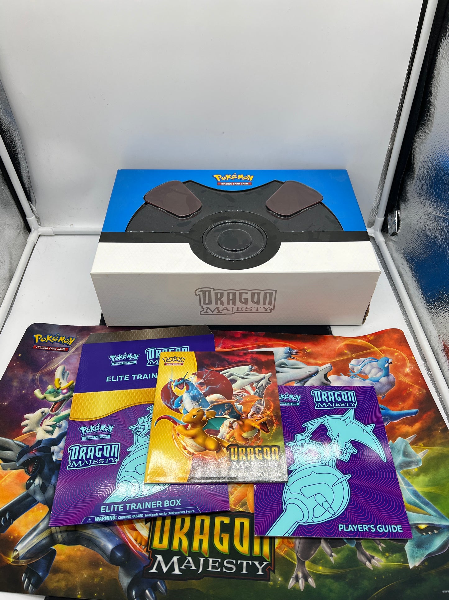 Auction Lot 132: Pokemon Cards Dragon Majesty ETB & SPC EMPTY With Accessories