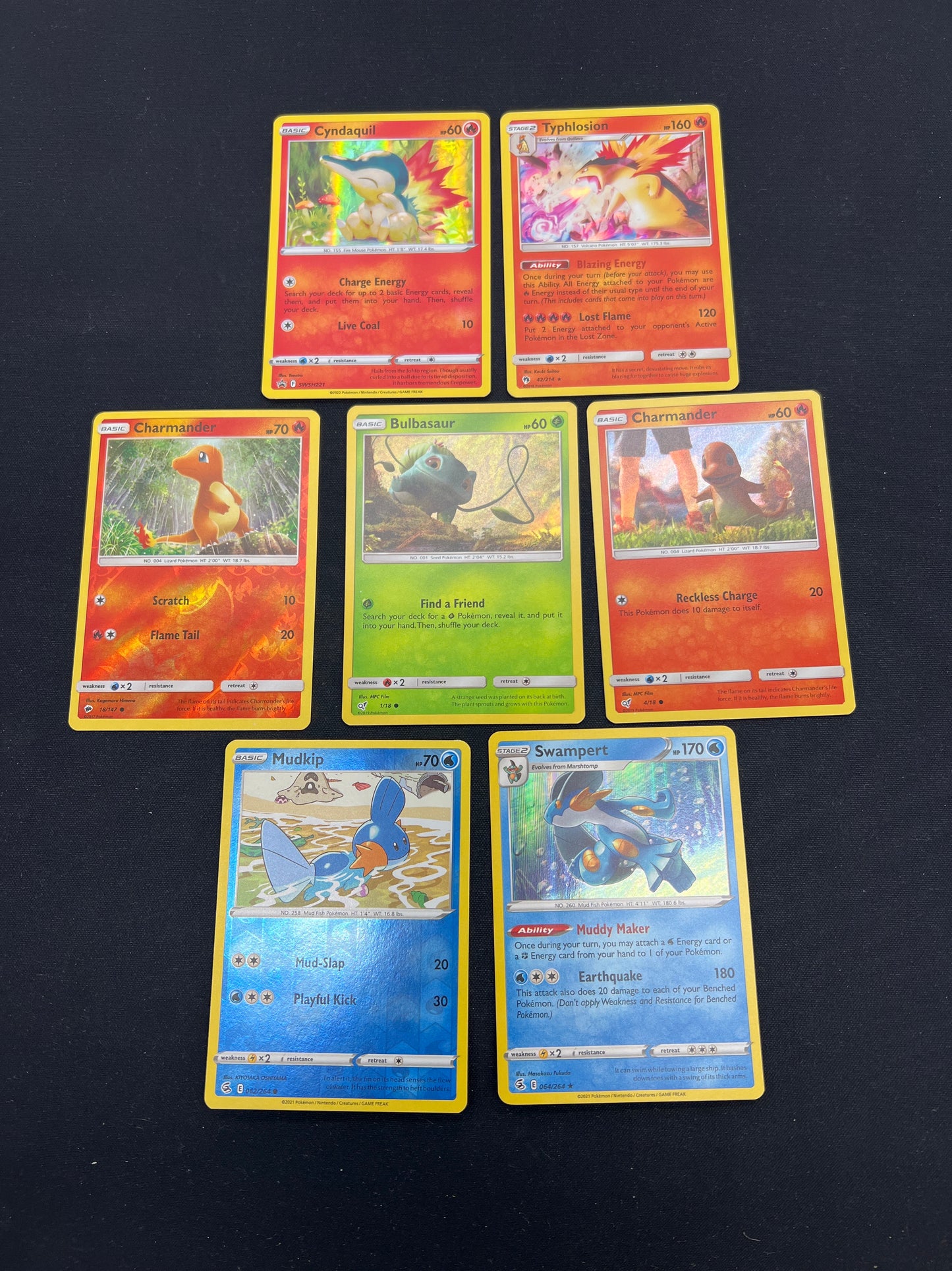 Auction Lot 162: Pokemon Cards Lot of 7 Holo Pokemon Starters Conditions Vary