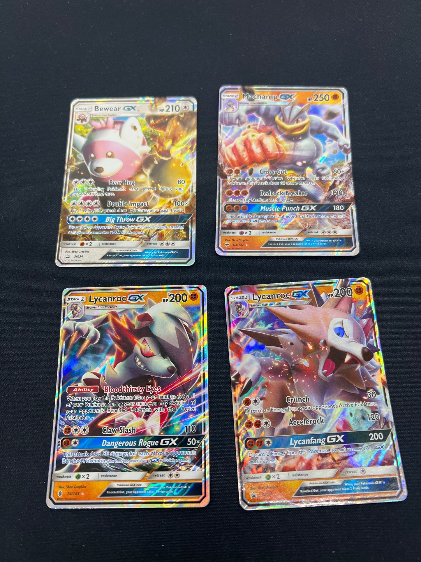 Auction Lot 215: Pokemon Cards Assorted Lot of 4 GX Full Art Conditions Vary