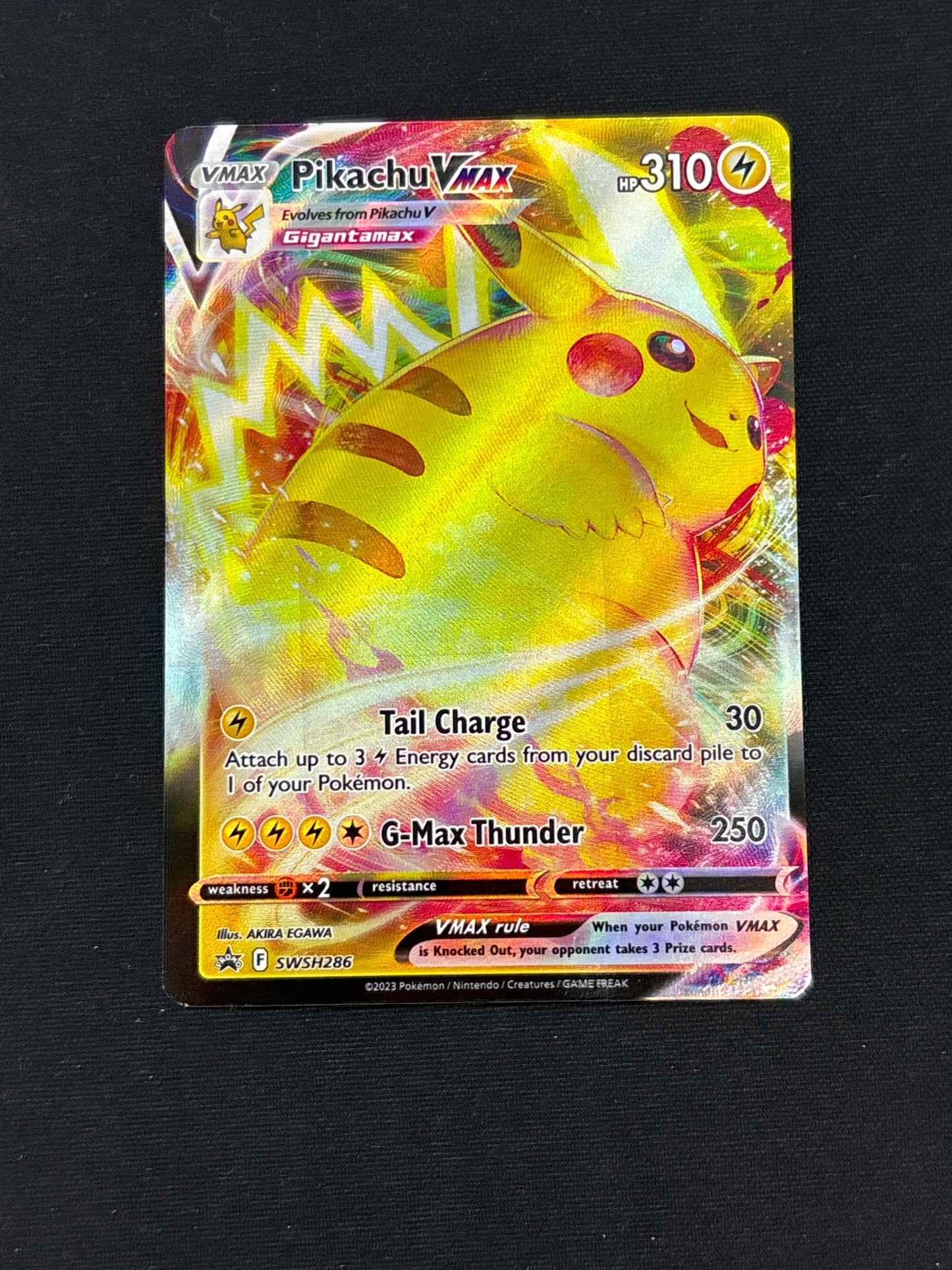 Auction Lot 270: Pikachu VMAX Full Art Card Conditions Vary