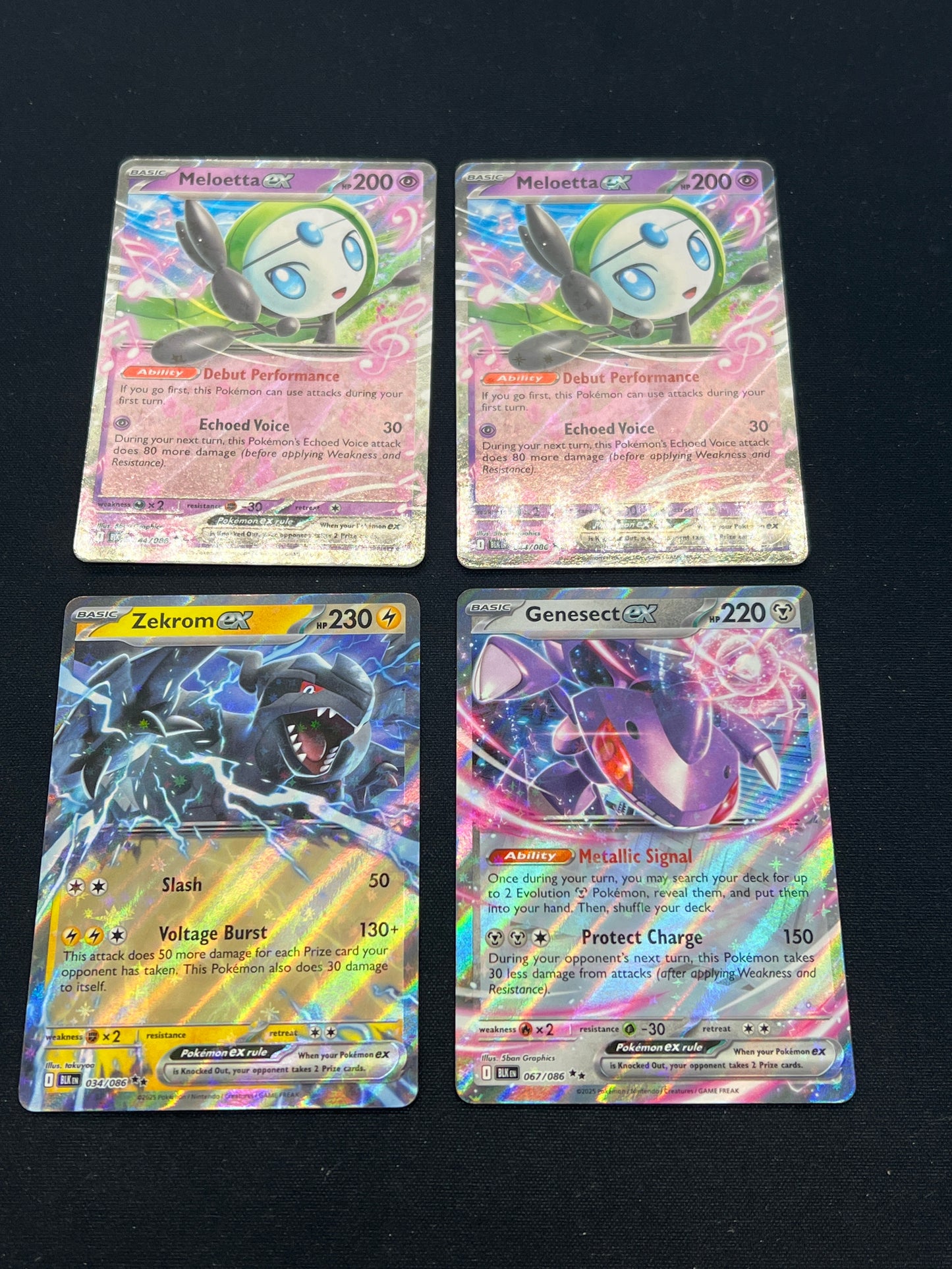 Auction Lot 347: Pokemon Cards Lot of 4 Assorted EX Black Bolt Conditions Vary