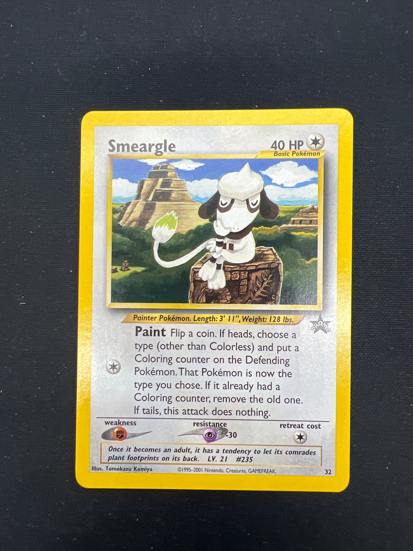 Auction Lot 156: Pokemon Cards WOTC Black Star Promo Smeargle Condition Vary