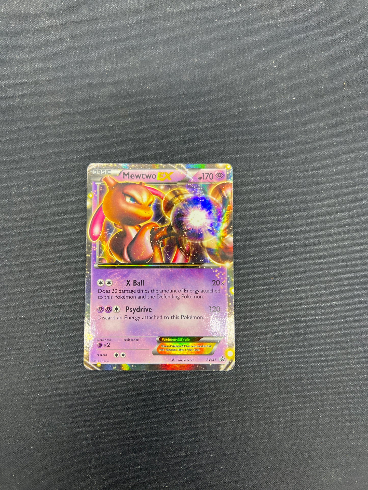 Auction Lot 19: Pokemon Cards Mewtwo EX BW Era Promo Conditions Vary