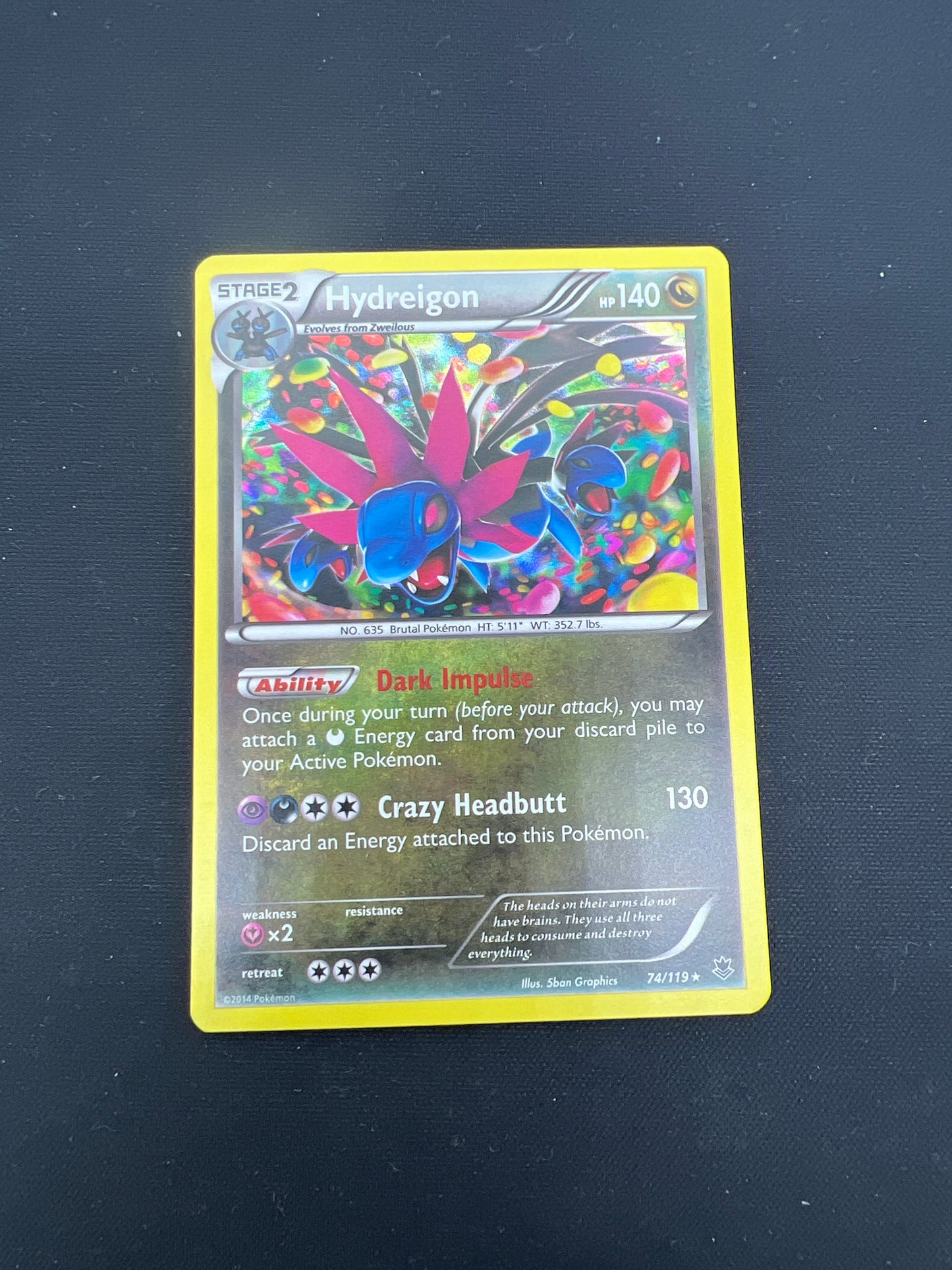 Auction Lot 59: Pokemon Cards Hydreigon Holo Condition Vary