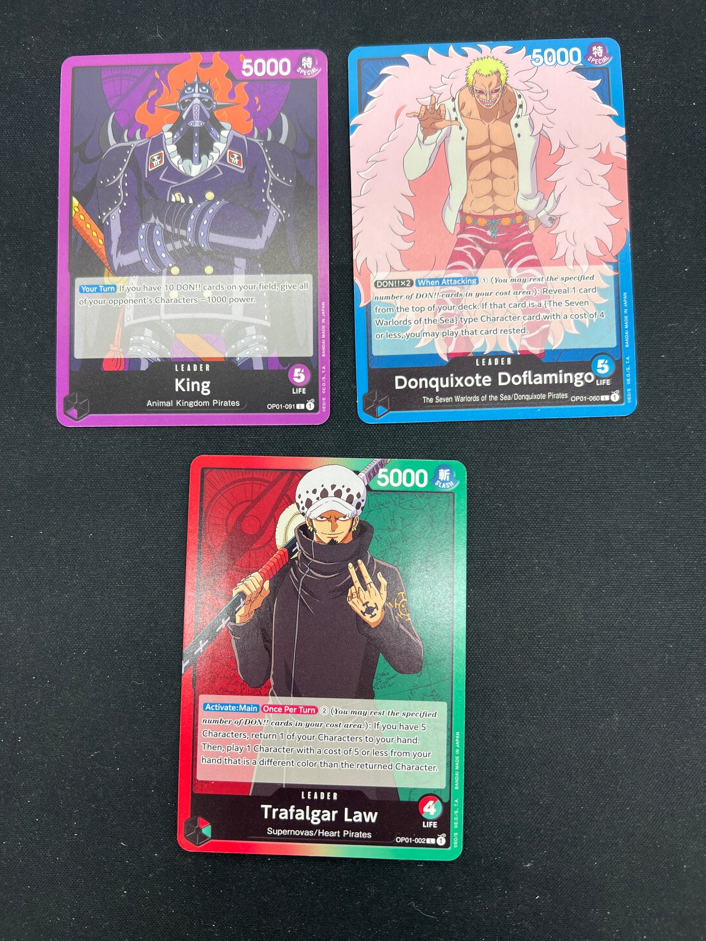 Auction Lot 282: One Piece Lot of 3 Assorted L OP-01 Conditions Vary