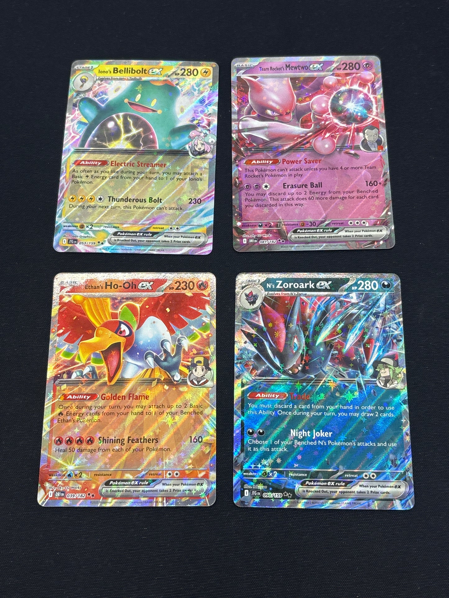 Auction Lot 286: Pokemon Cards Assorted Lot of 4 SV Era EX Double Rares Conditions Vary