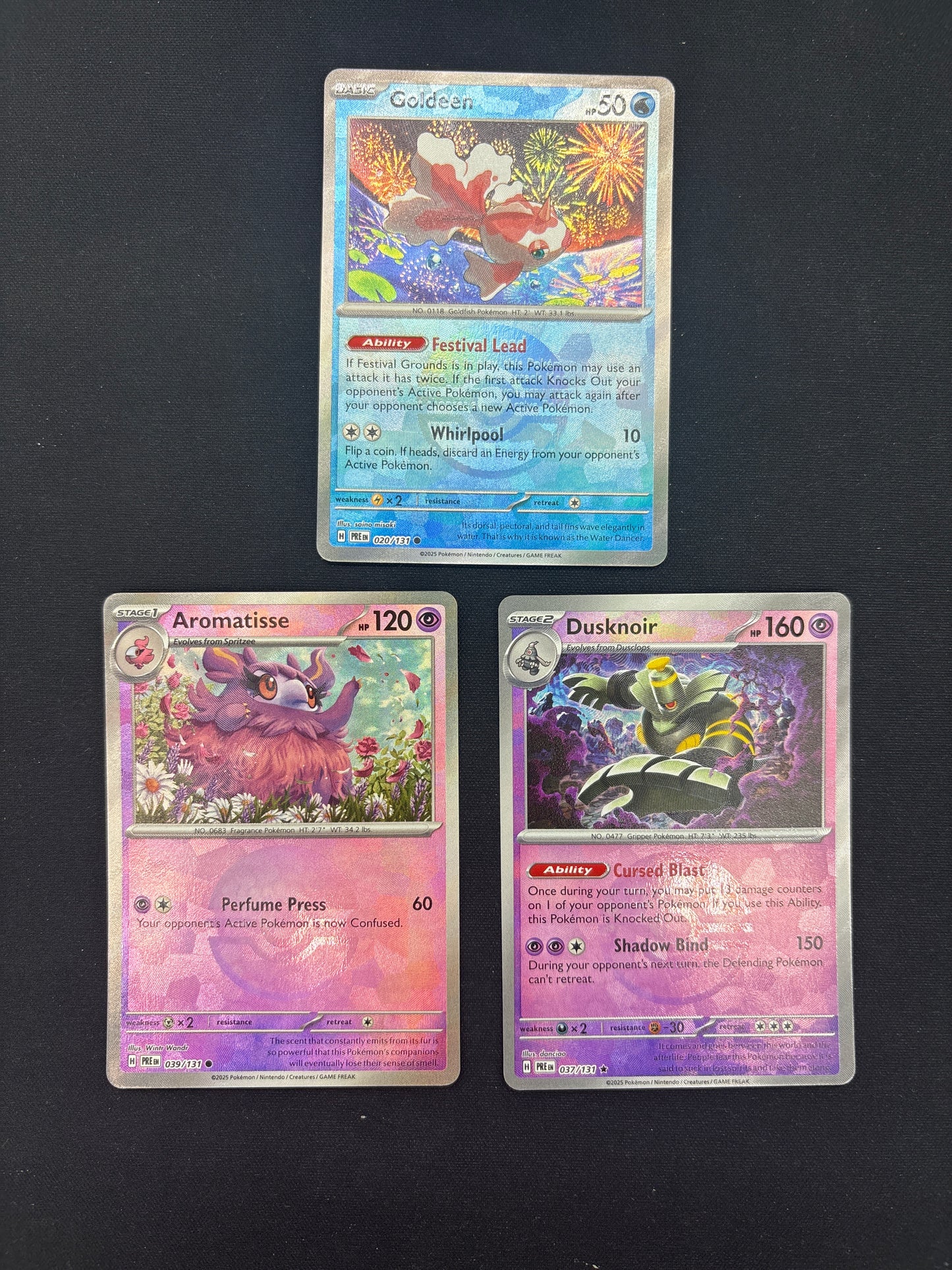 Auction Lot 376: Pokemon Cards Prismatic Evolutions Lot of 3 Pokeball Holo Conditions Vary