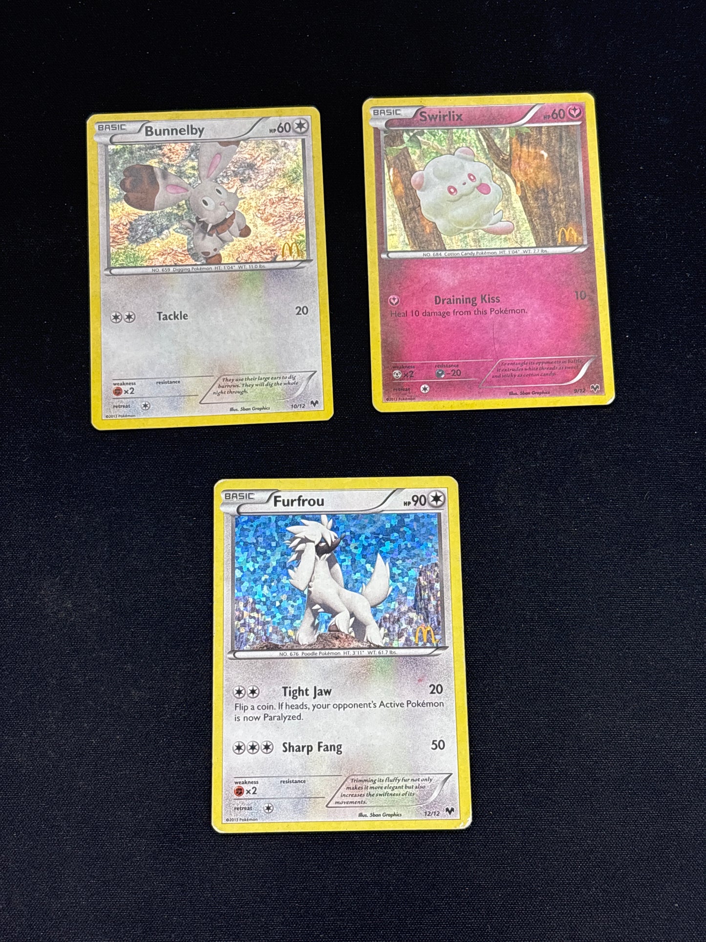 Auction Lot 18: Pokemon 2013 Mcdonalds Holo Rare Happy Meal Card Lot Conditions Vary