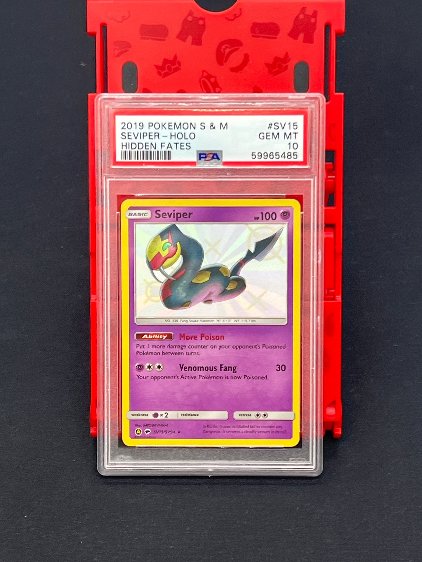 Auction Lot 122: PSA Graded 10 Seviper Pokemon Hidden Fates