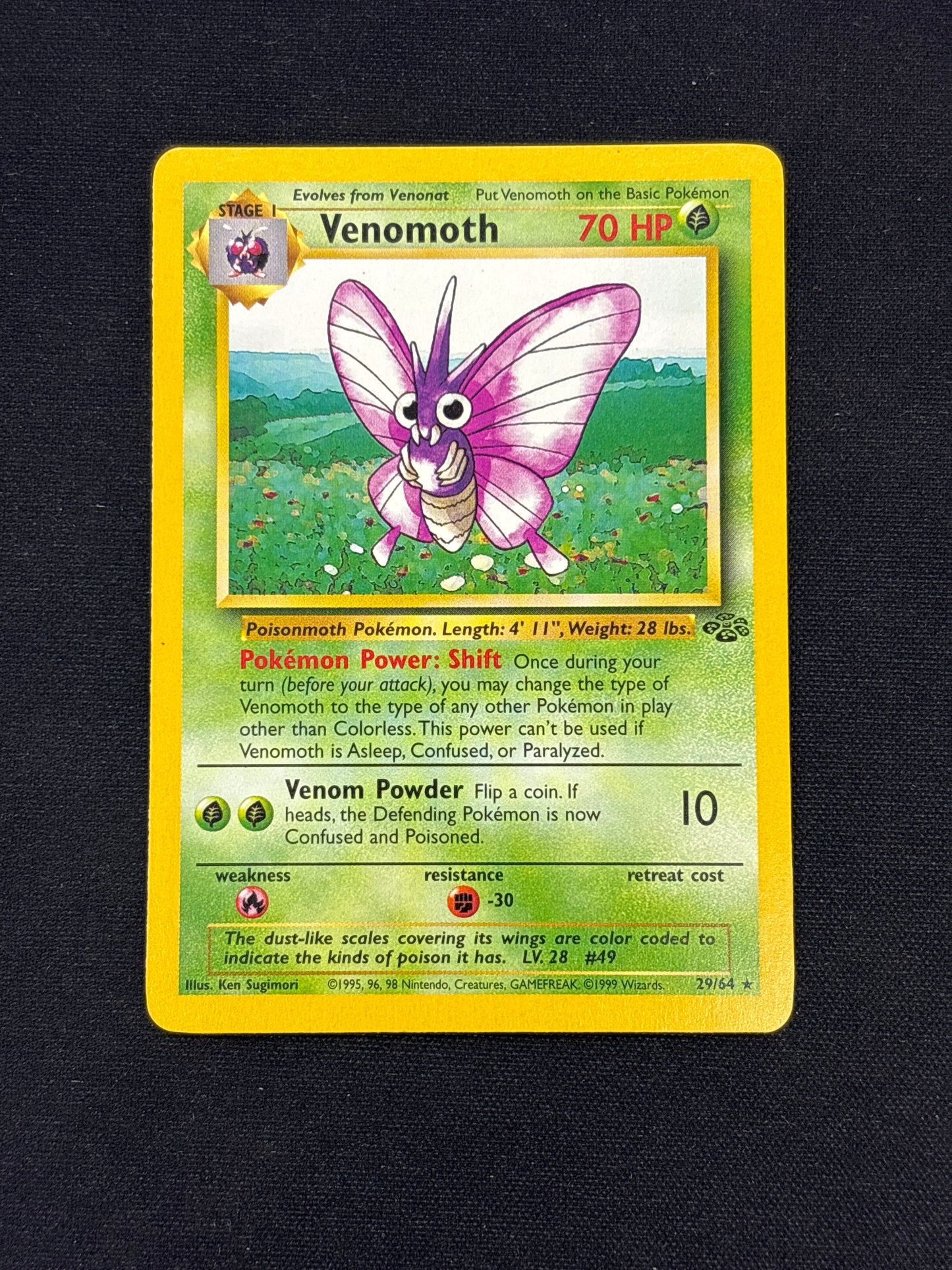 Auction Lot 143: Pokemon Card Venomoth Jungle Conditions Vary