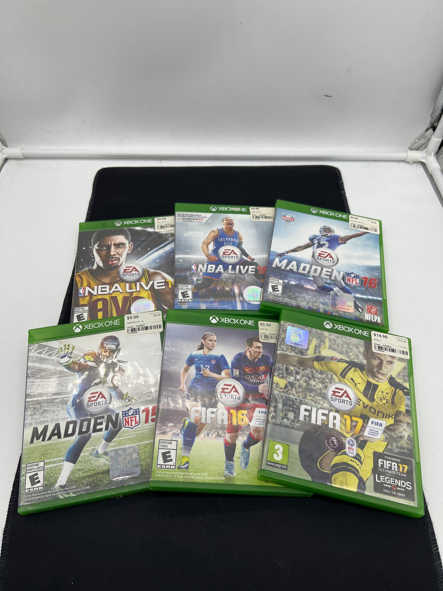 Auction Lot 146: XBOX ONE Video Game Lot of 6 NBA Live 14 16 Madden 15 16 FIFA 16 17