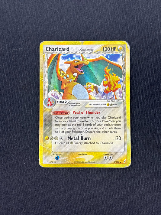 Auction Lot 36: Charizard Holo Pokemon Crystal Guardians Delta Species 4/100 Conditions Vary
