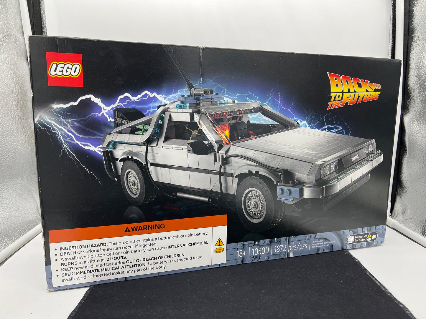 Auction Lot 1: Lego 10300 Back to the Future Time Machine Sealed Damaged Box