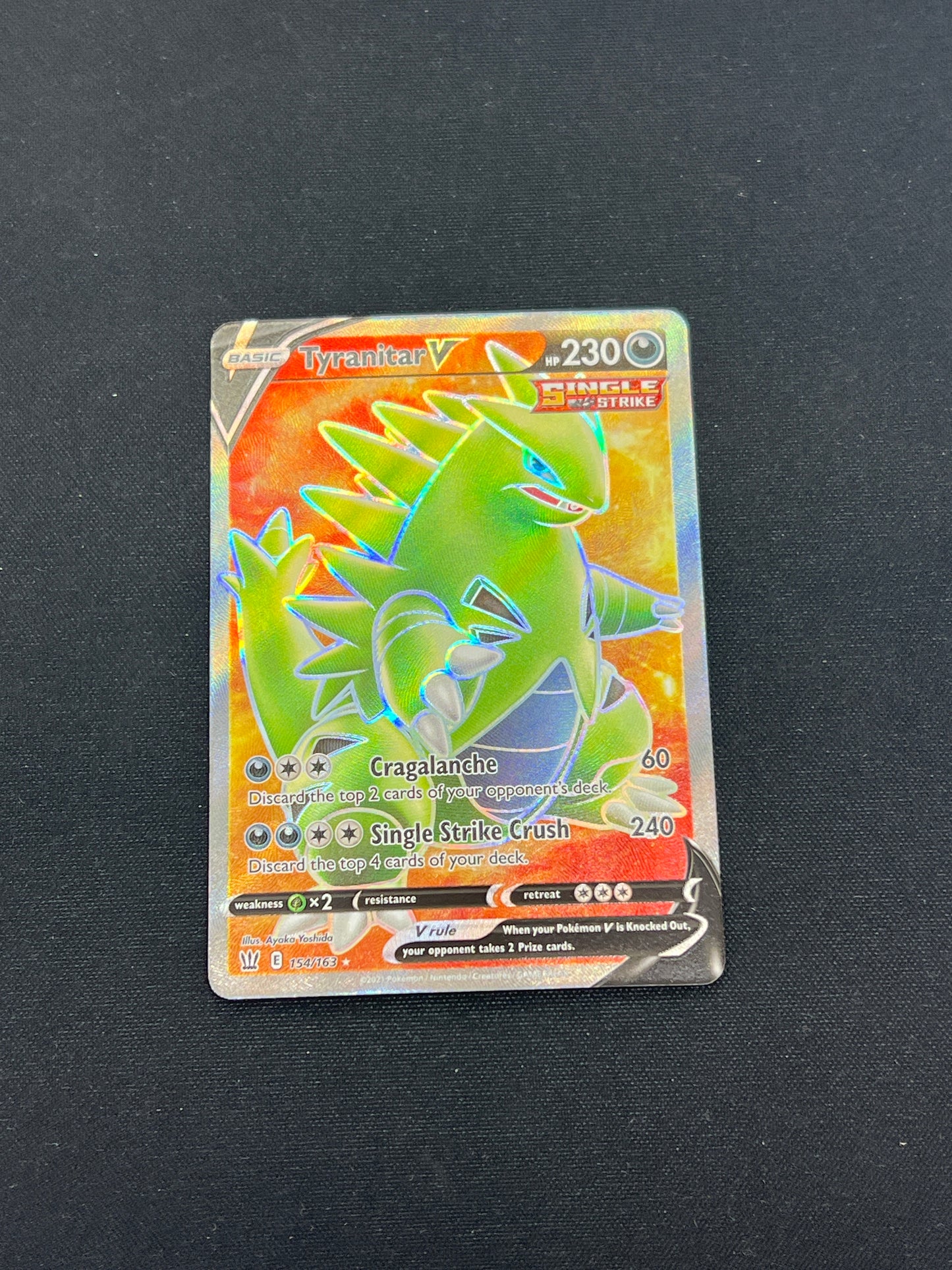 Auction Lot 263: Pokemon Cards Tyranitar V Full Art Battle Styles Condition Vary
