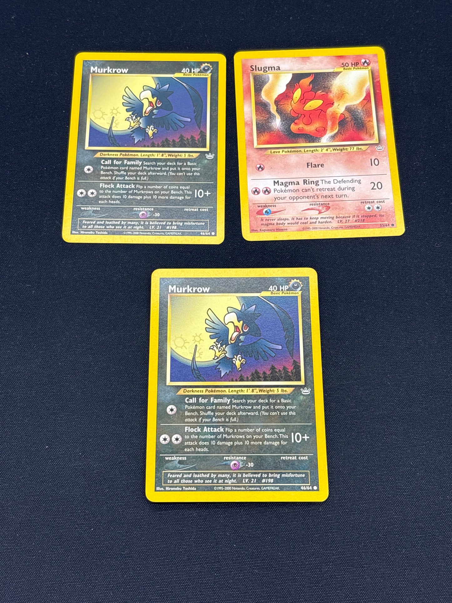 Auction Lot 218: Pokemon Cards Neo Revelation Lot of 3 Conditions Vary