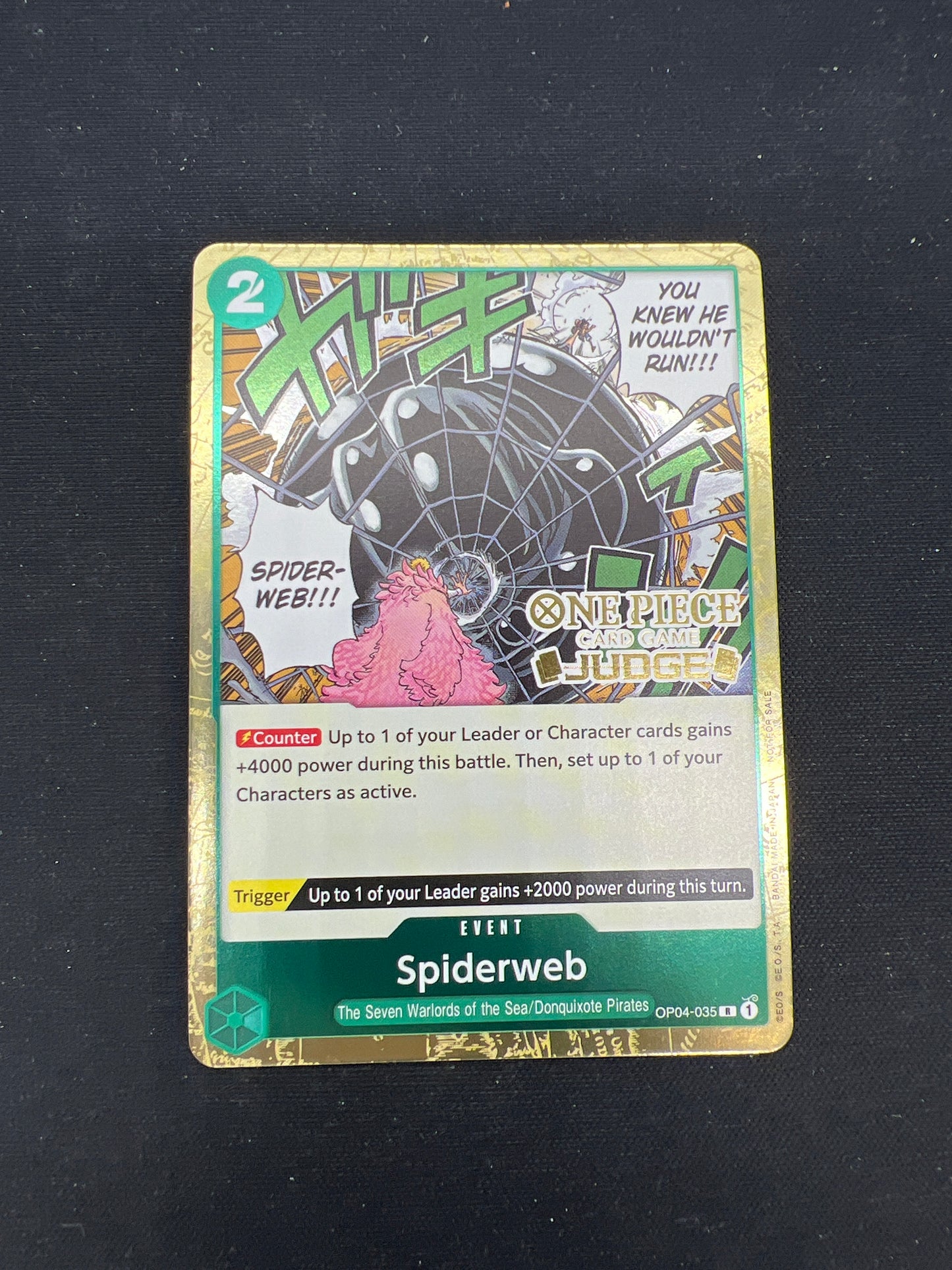 Auction Lot 286: One Piece Spiderweb R OP-04 Conditions Vary