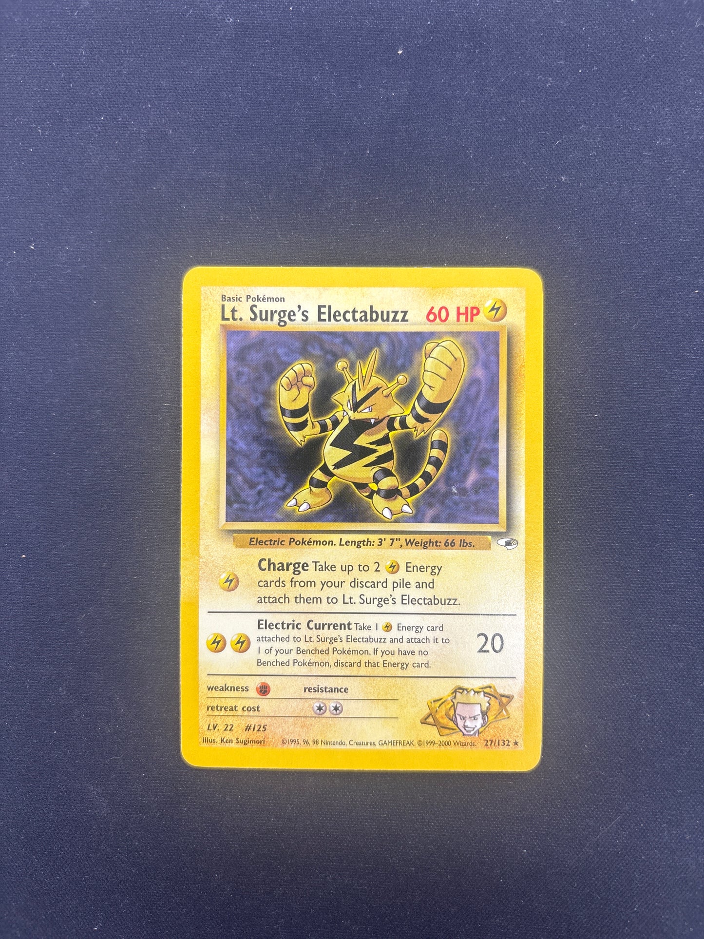 Auction Lot 27: Pokemon Card Lt. Surge's Electabuzz Gym Heroes Condition Vary