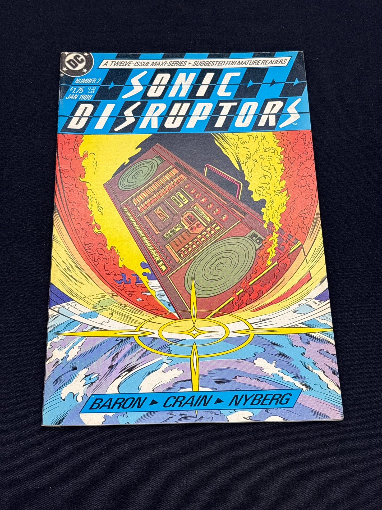 Auction Lot 72: DC Comics Sonic Disruptors Issue 2 January 1988 Comic Book