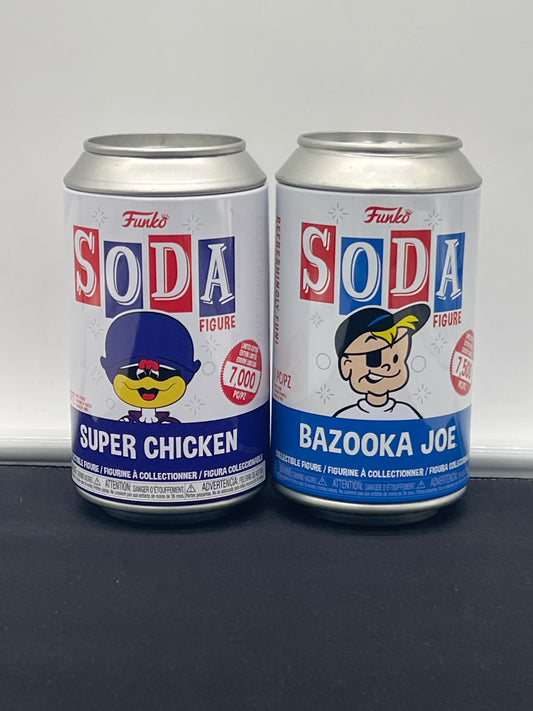 Auction Lot 77: Funko Soda Lot of 2 Super Chicken Bazooka Joe