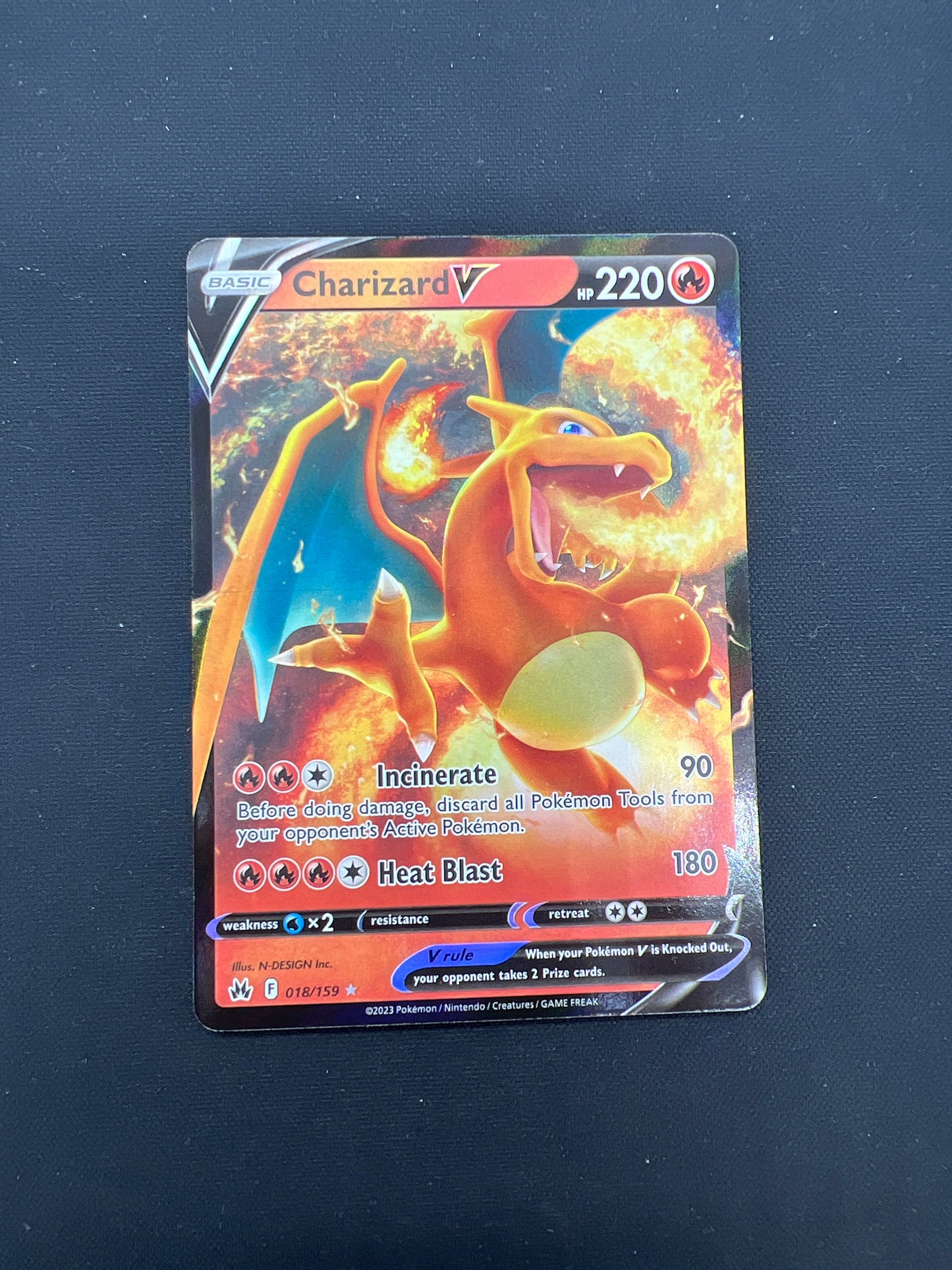 Auction Lot 242: Pokemon Card Charizard V Crown Zenith Conditions Vary