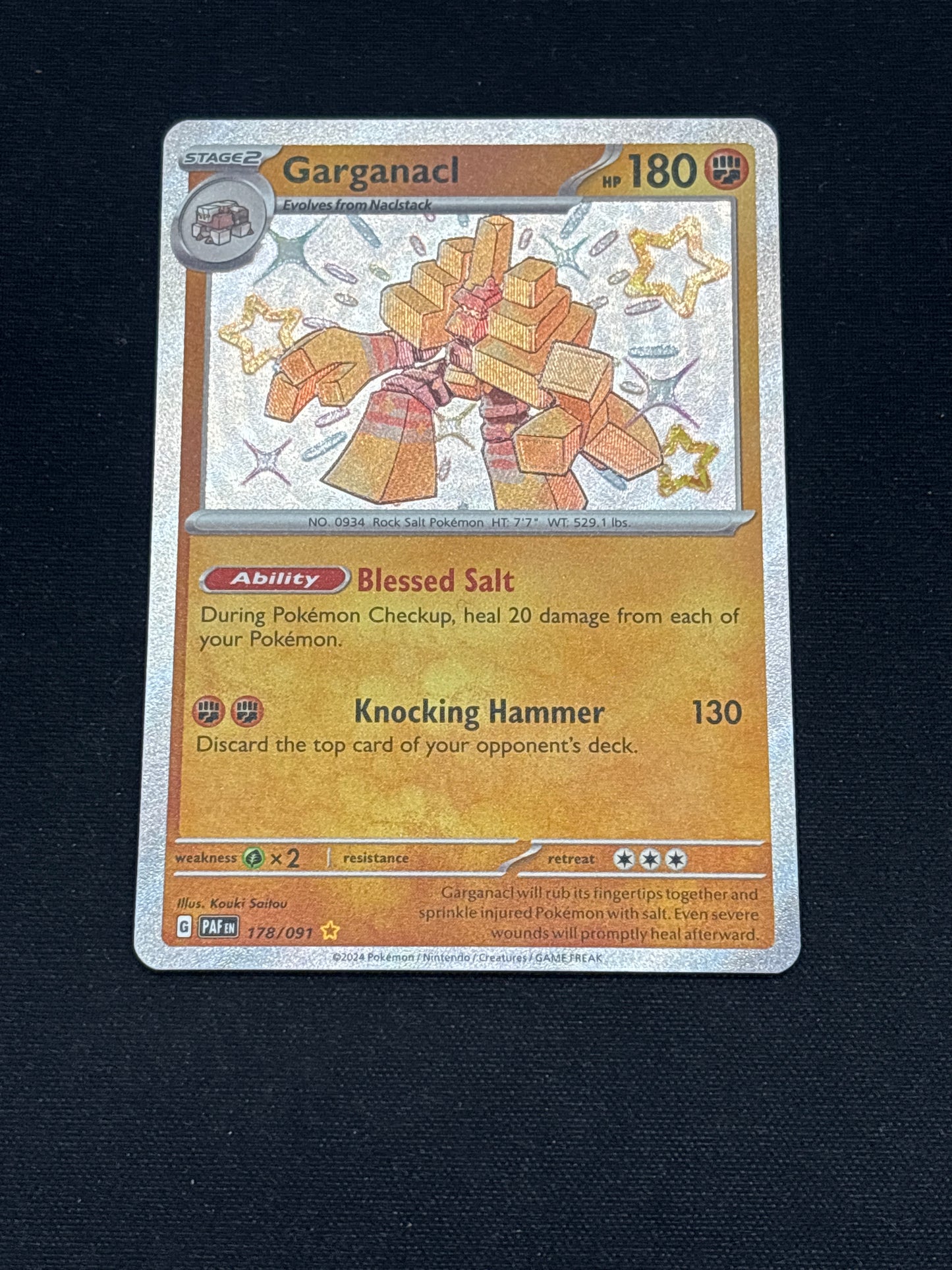 Auction Lot 172: Pokemon Cards Garganacl Baby Shiny Condition Vary