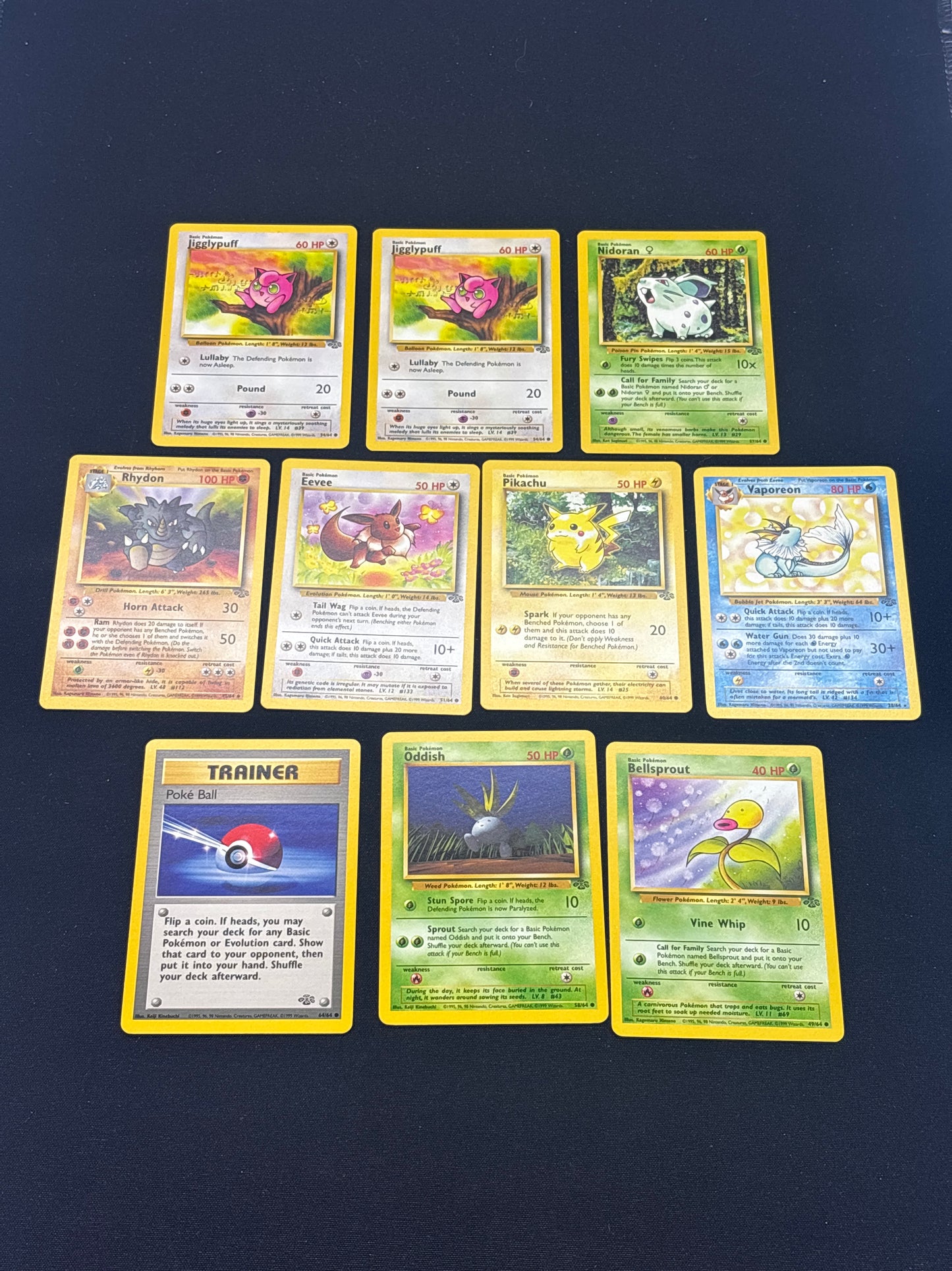 Auction Lot 10: Pokemon Cards Lot of 10 Jungle Conditions Vary