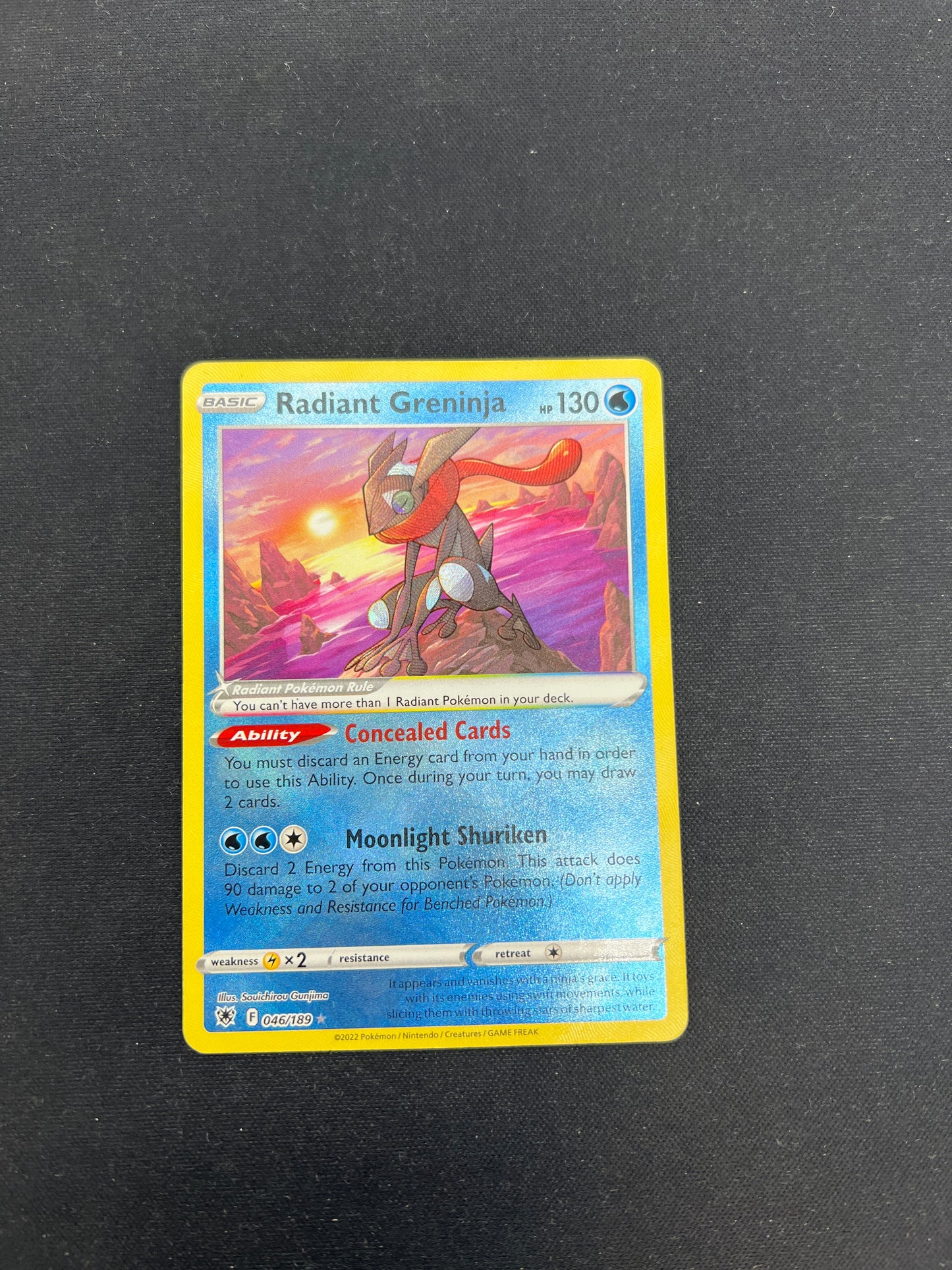 Auction Lot 185: Pokemon Cards Radiant Greninja Holo Condition Vary