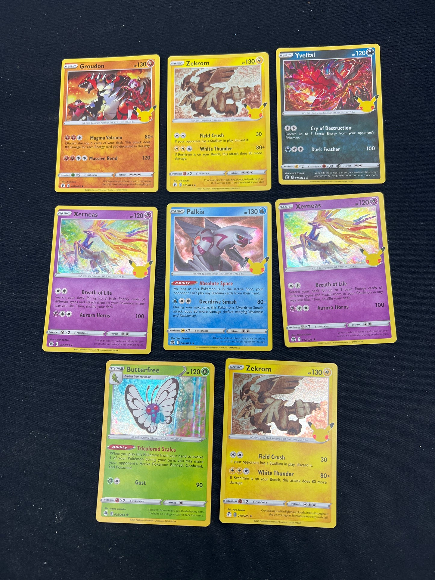Auction Lot 180: Pokemon Cards Lot of 8 Assorted Celebrations SWSH Holos Conditions Vary