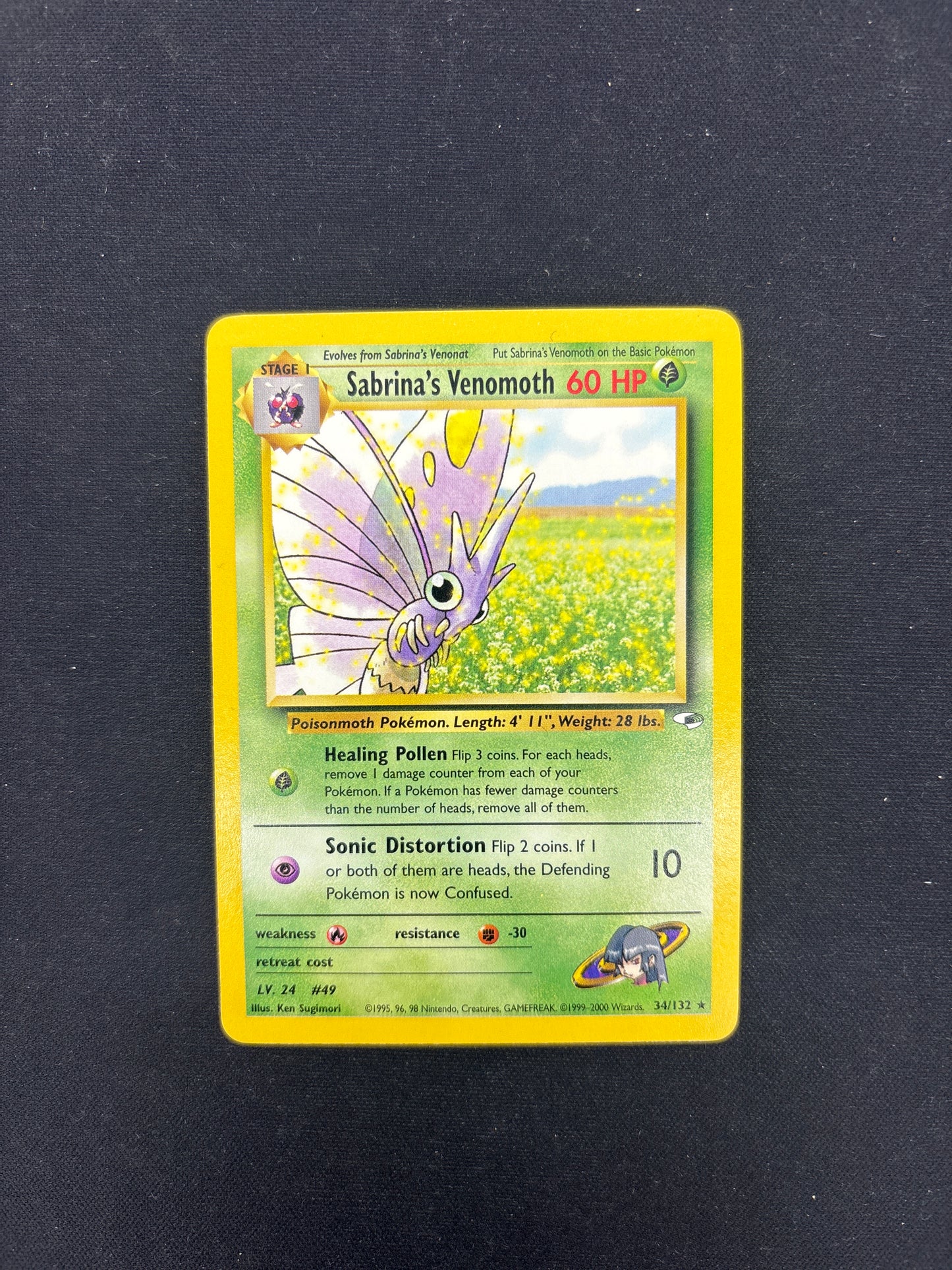 Auction Lot 166: Pokemon Card Sabrina's Venomoth Gym Heroes Conditions Vary