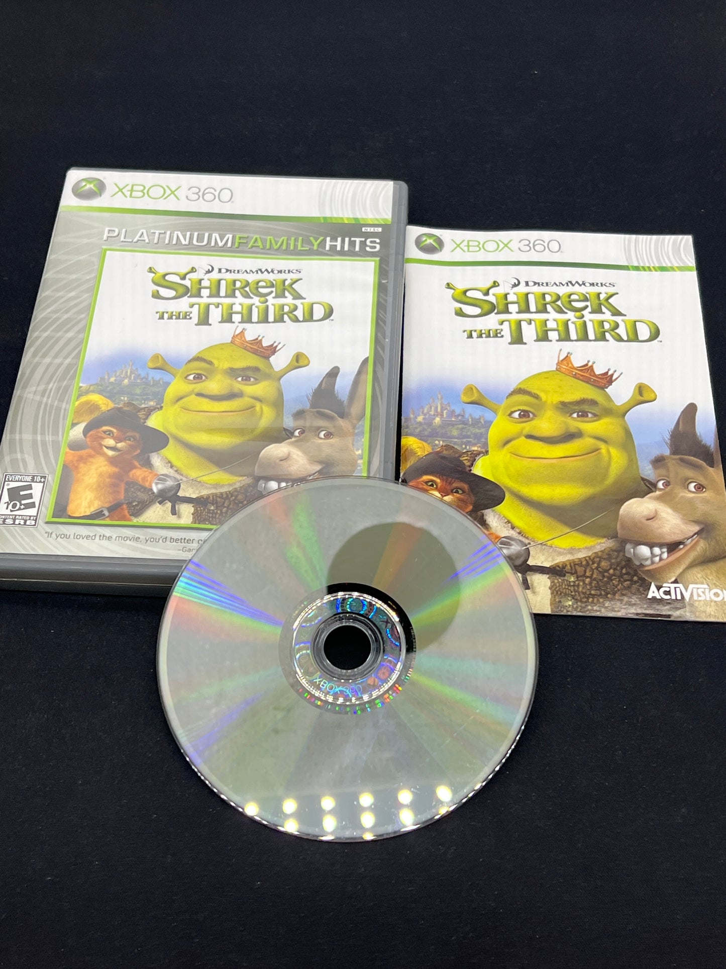Auction Lot 180: XBOX 360 Video Game Shrek The Third CIB