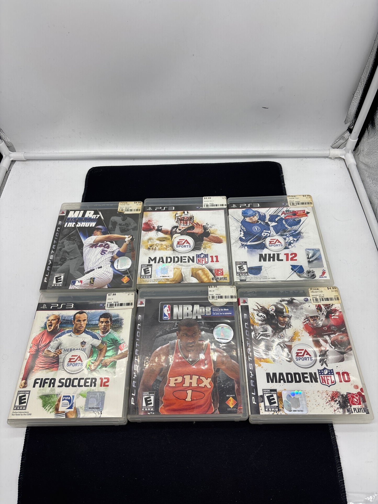 Auction Lot 83: PlayStation 3 Video Game Lot of 6 MLB The Show 07 Madden 10 11 NHL 12 FIFA Soccer 12 NBA 08