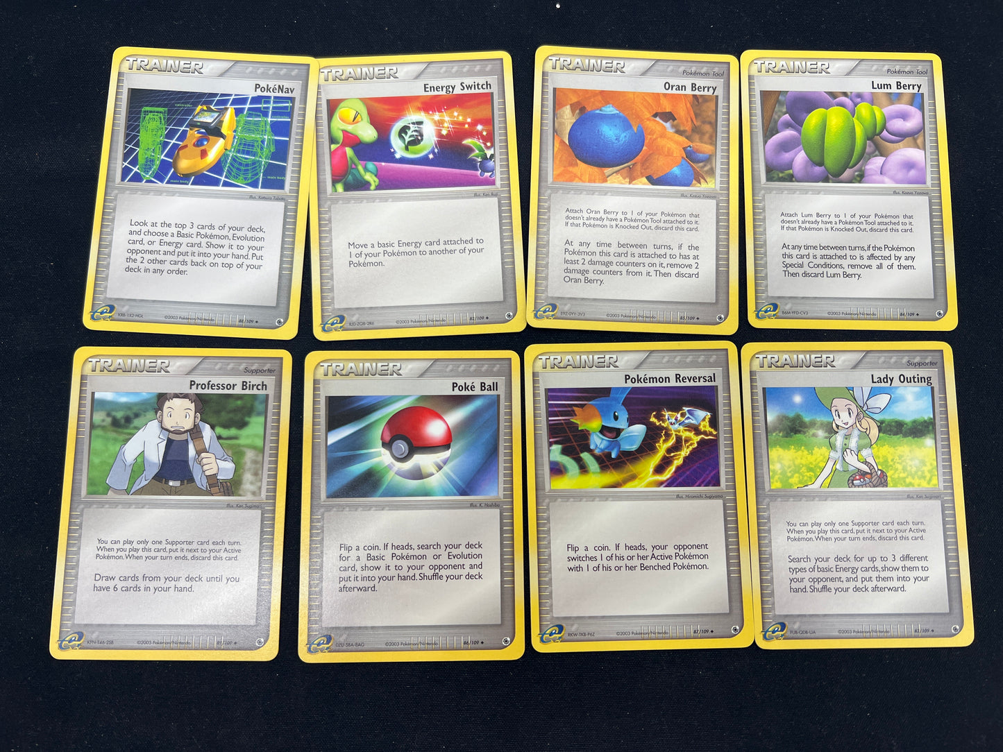 Auction Lot 282: Pokemon Cards Assorted Lot of 8 Mid Era Trainers & Energy Cards Conditions Vary