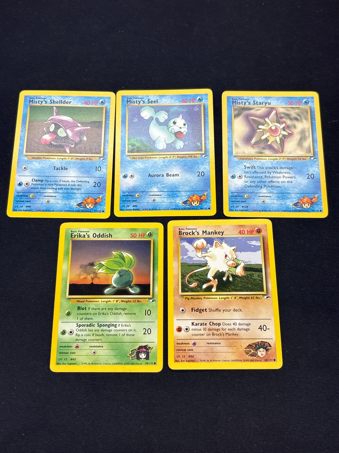 Auction Lot 116: Pokemon Cards Lot of 5 Assorted Gym Heroes Conditions Vary
