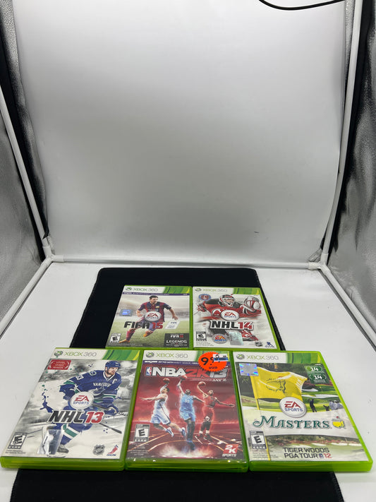 Auction Lot 204: XBOX 360 Video Game Lot of 5 Assorted Sports Titles CIB