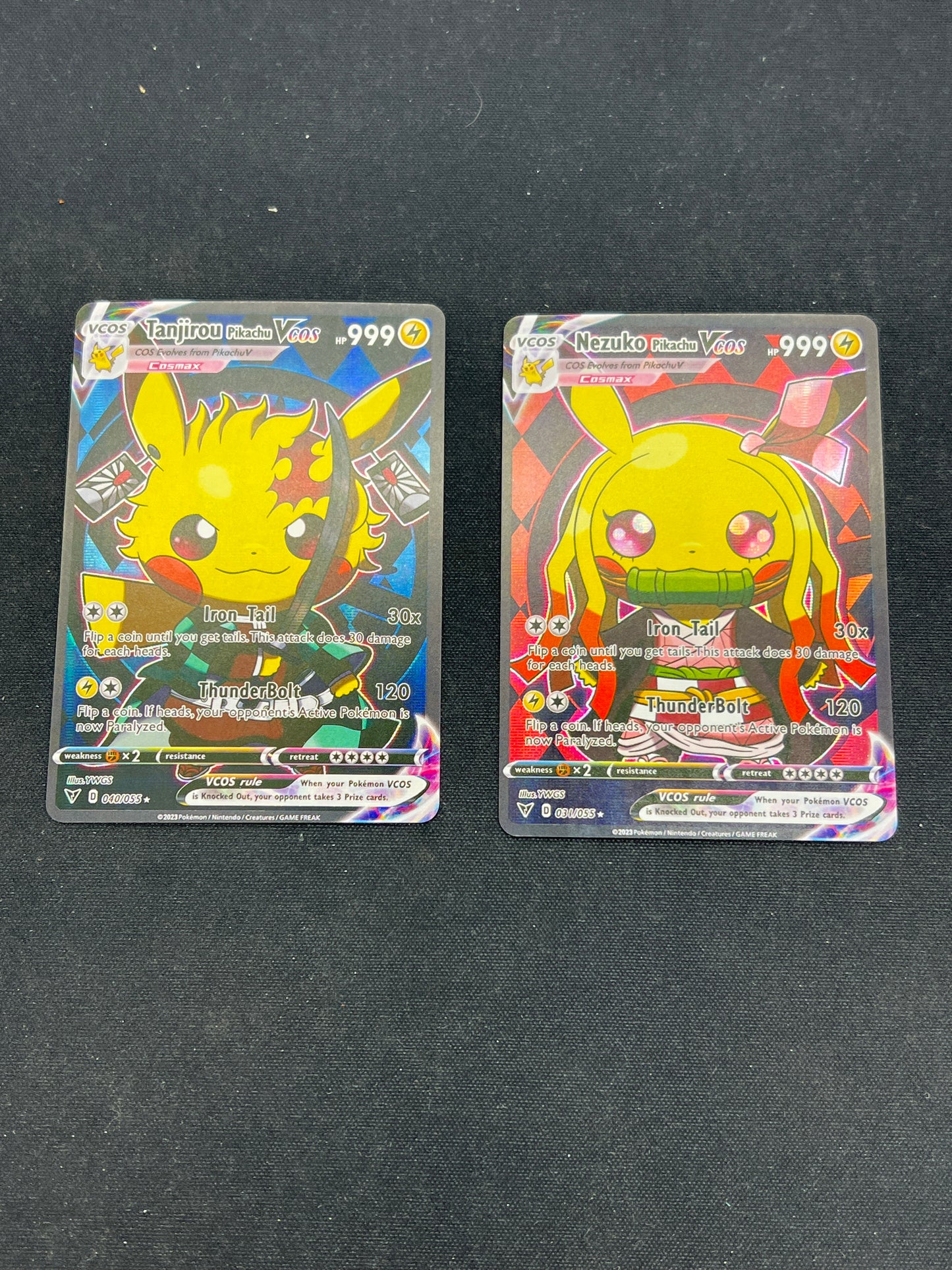Auction Lot 318: Pokemon Cards CUSTOM Anime Pikachu VMAX Cards Lot 3