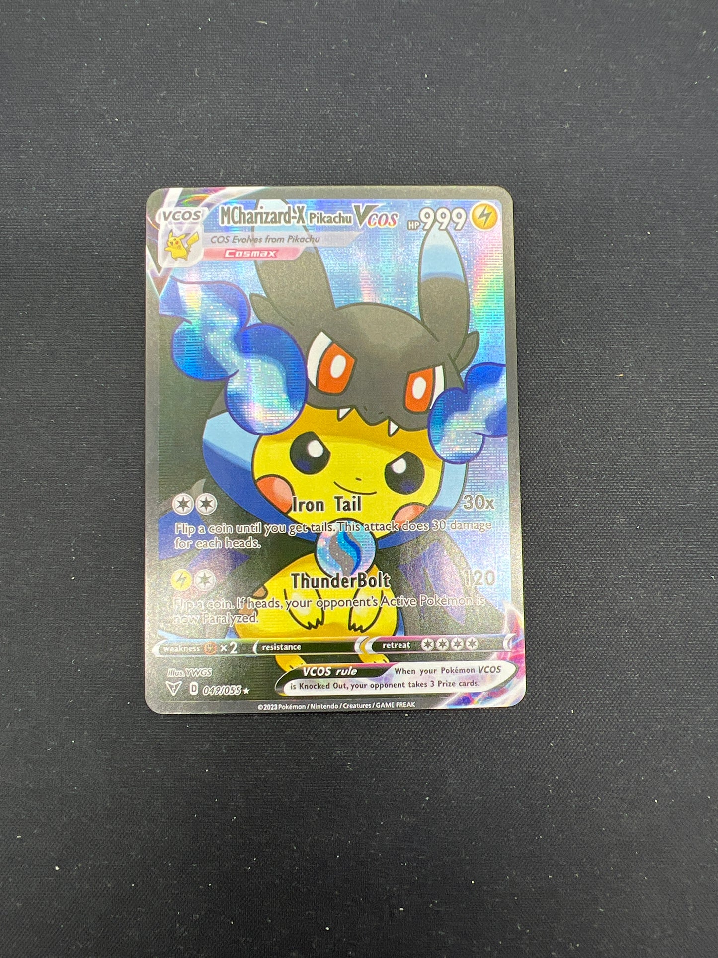 Auction Lot 110: Pokemon Cards CUSTOM M-Charizard X Pikachu Poncho Condition Vary