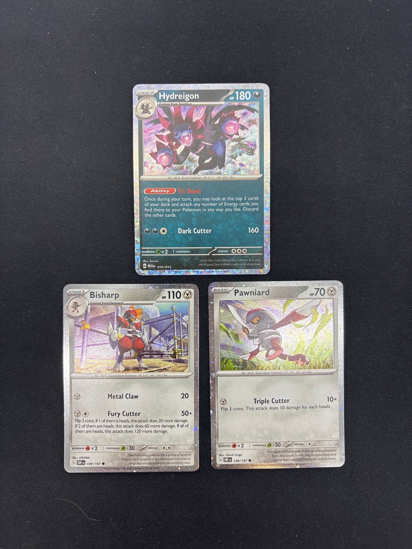 Auction Lot 353: Pokemon Cards Lot of 3 SV Cosmo Holo & Mcdonalds Holo Conditions Vary