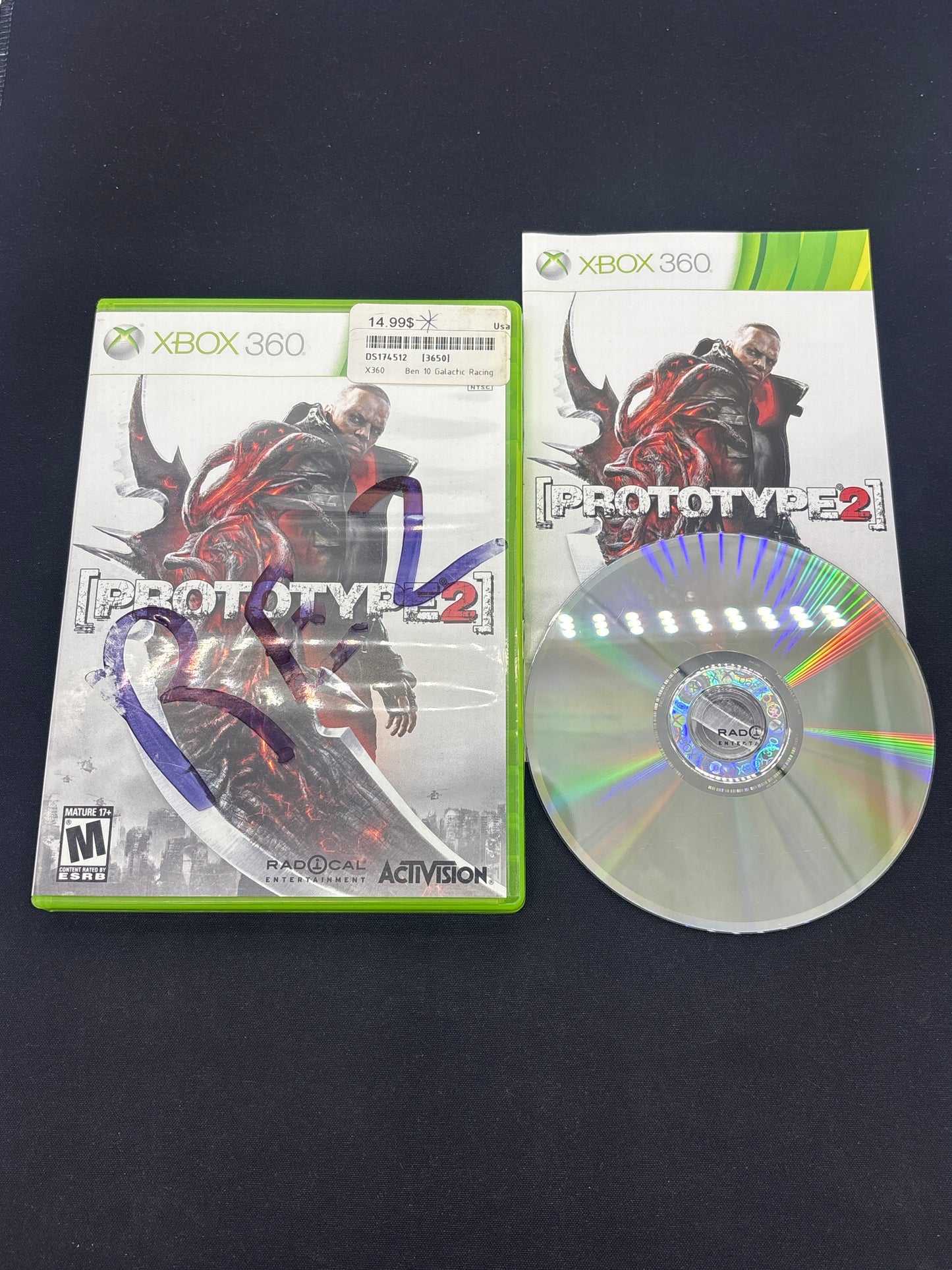 Auction Lot 176: XBOX 360 Video Game Prototype 2 CIB