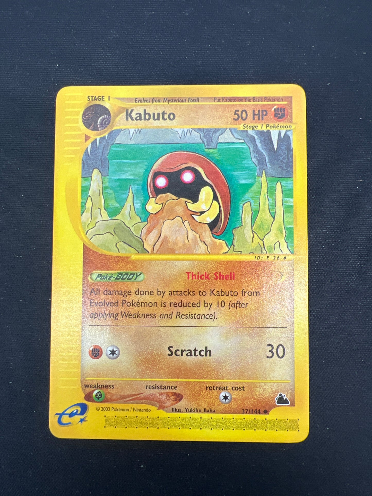 Auction Lot 170: Pokemon Cards Skyridge Kabutop Common Condition Vary