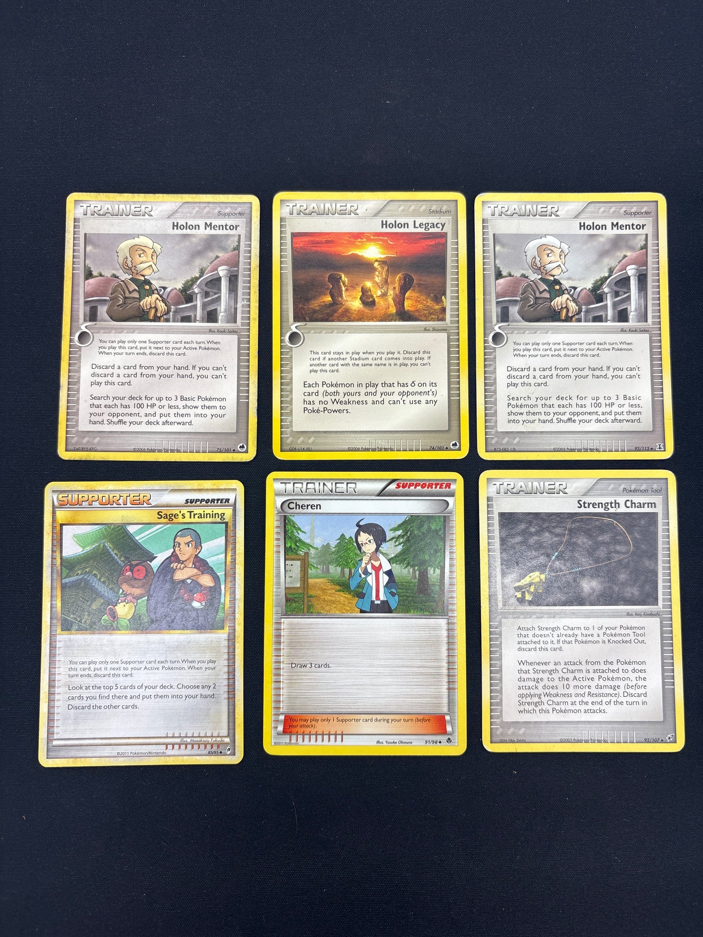 Auction Lot 205: Pokemon Trainer Card Lot 1 Conditions Vary