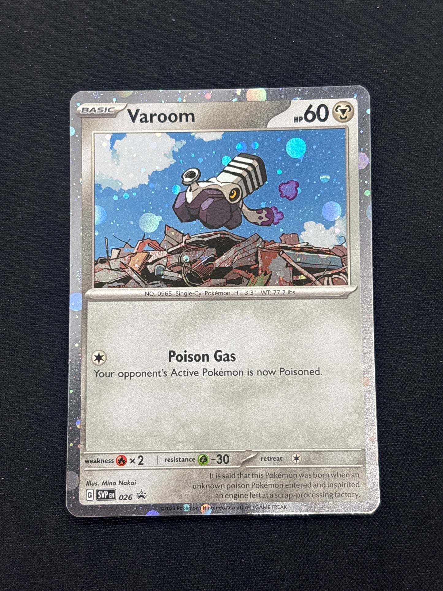 Auction Lot 213: Pokemon Card Varoom Cosmic Holo SV Promo Conditions Vary