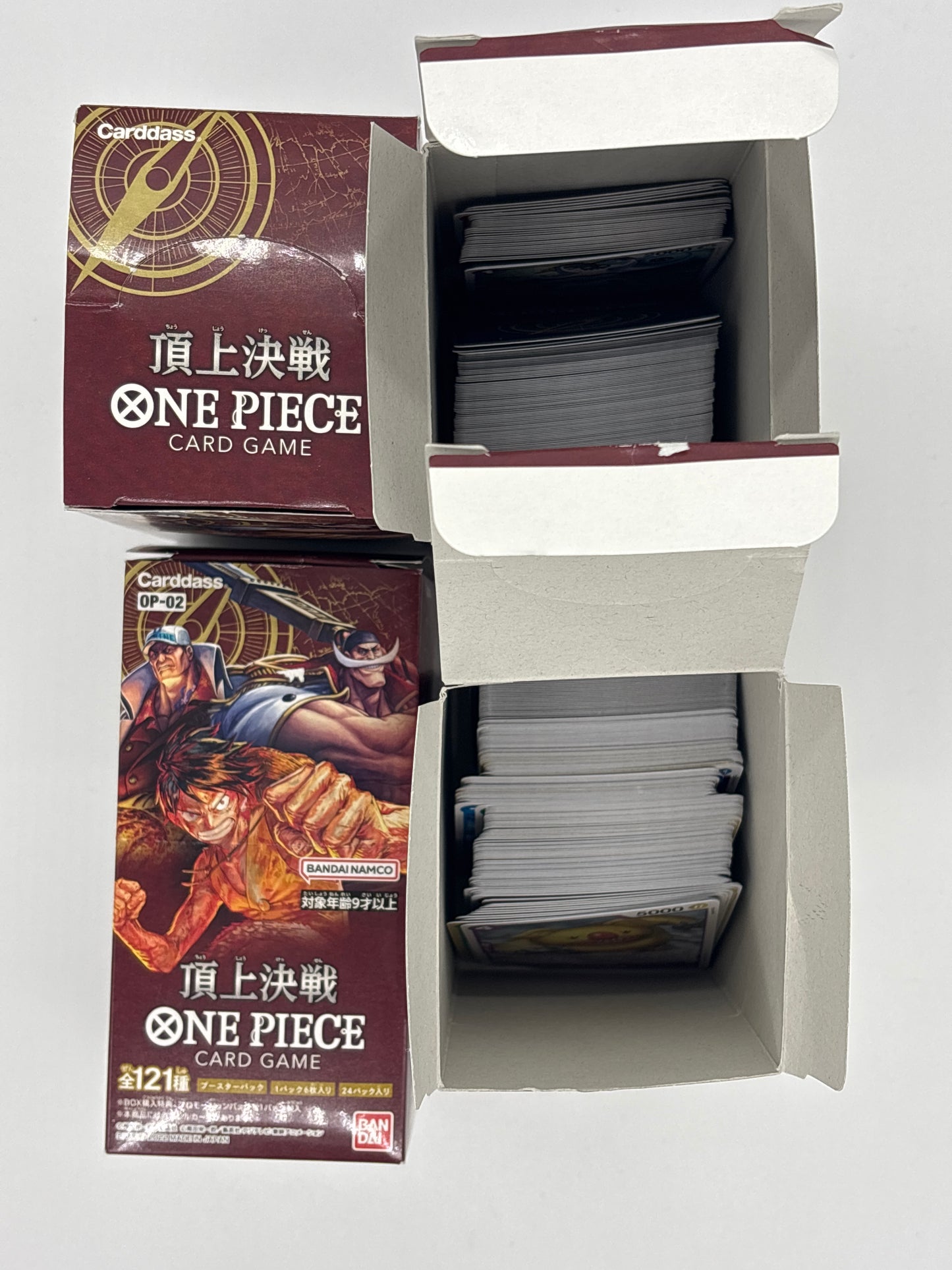 Auction Lot 141: One Piece TCG OP-02 Japanese 4 Boxes Full Mostly Commons Uncommons Lot